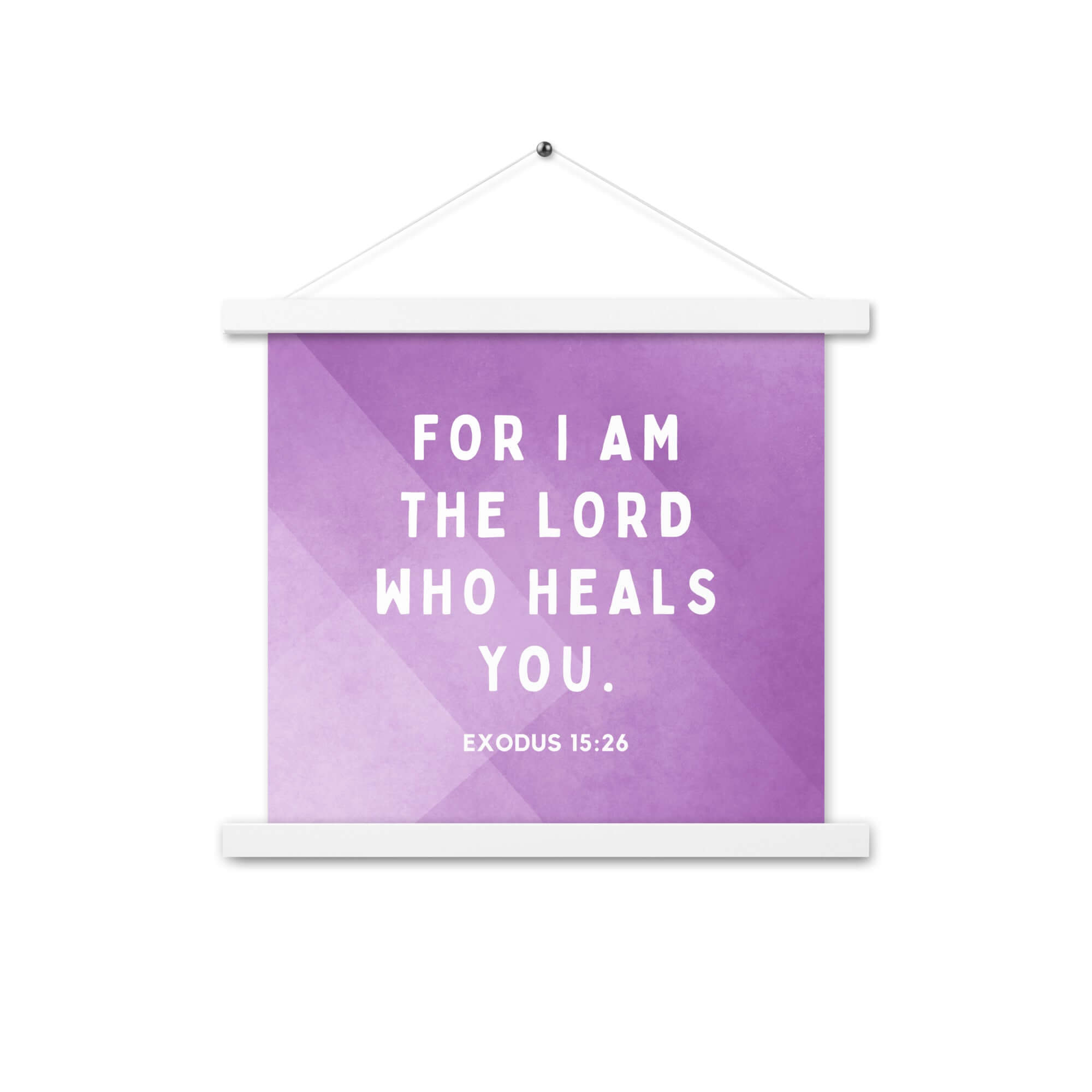 Exodus 15:26 Bible Verse, in his eyes Enhanced Matte Paper Poster With Hanger Wall Art White 14″×14″