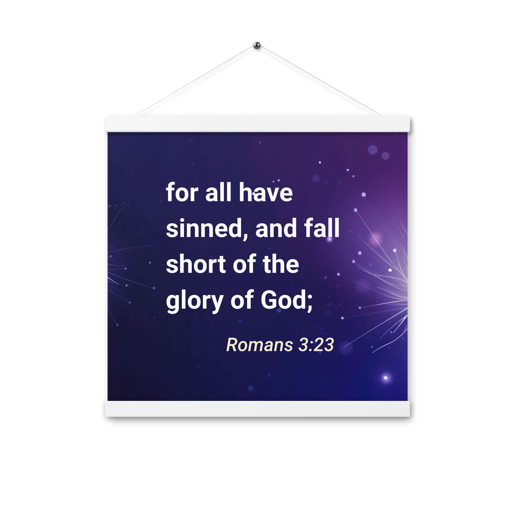 Romans 3:23 Bible Verse, all have sinned Enhanced Matte Paper Poster With Hanger Wall Art White 16″×16″