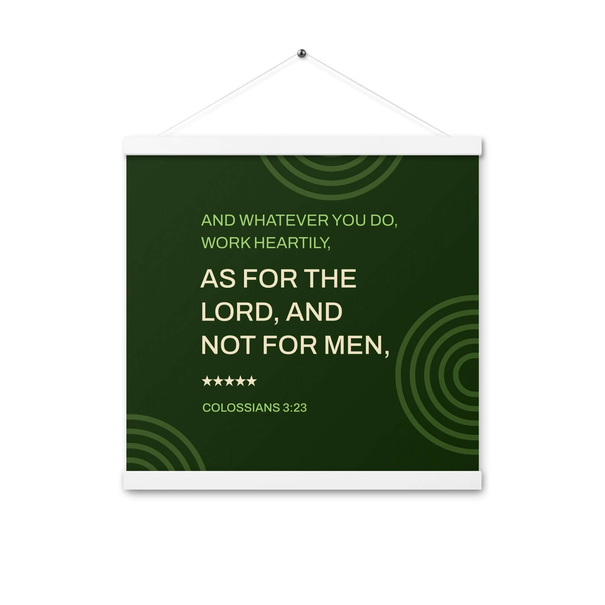 Colossians 3:23 Bible Verse, not for men Enhanced Matte Paper Poster With Hanger Wall Art White 16″×16″