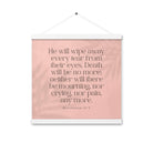Revelation 21:4 Bible Verse, their eyes Enhanced Matte Paper Poster With Hanger Wall Art White 16″×16″