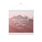 John 14:27 Bible Verse, I give you Enhanced Matte Paper Poster With Hanger Wall Art White 16″×16″