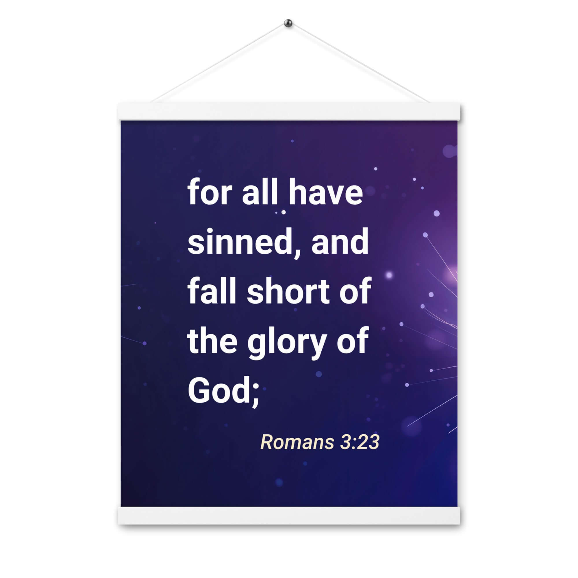 Romans 3:23 Bible Verse, all have sinned Enhanced Matte Paper Poster With Hanger Wall Art White 16″×20″