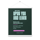 Matthew 11:29-30 Bible Verse, I am gentle Enhanced Matte Paper Poster With Hanger Wall Art White 16″×20″