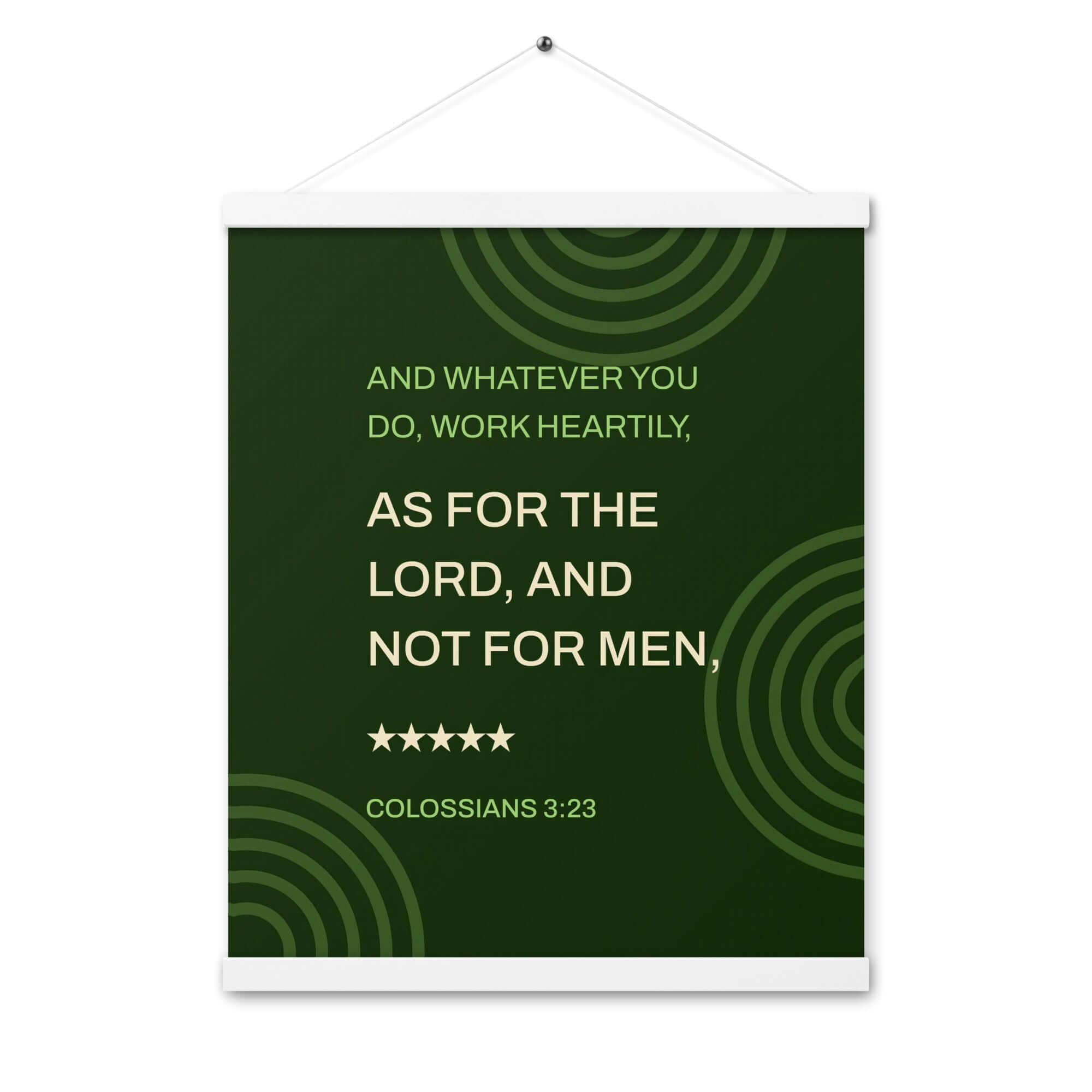 Colossians 3:23 Bible Verse, not for men Enhanced Matte Paper Poster With Hanger Wall Art White 16″×20″