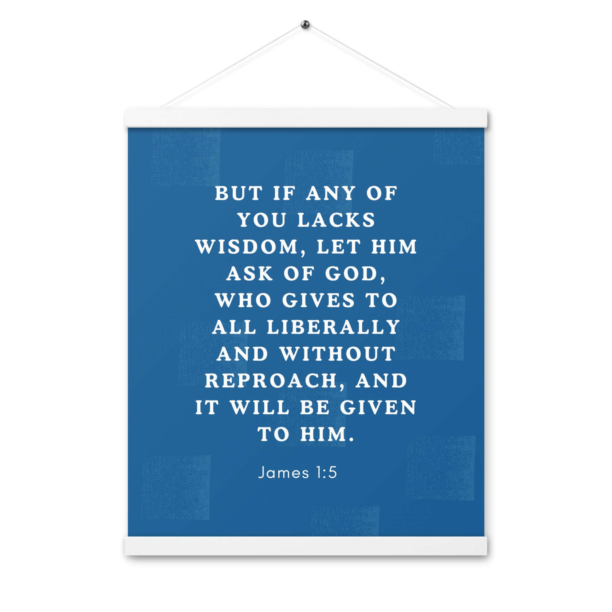 James 1:5 Bible Verse, gives to all Enhanced Matte Paper Poster With Hanger Wall Art White 16″×20″
