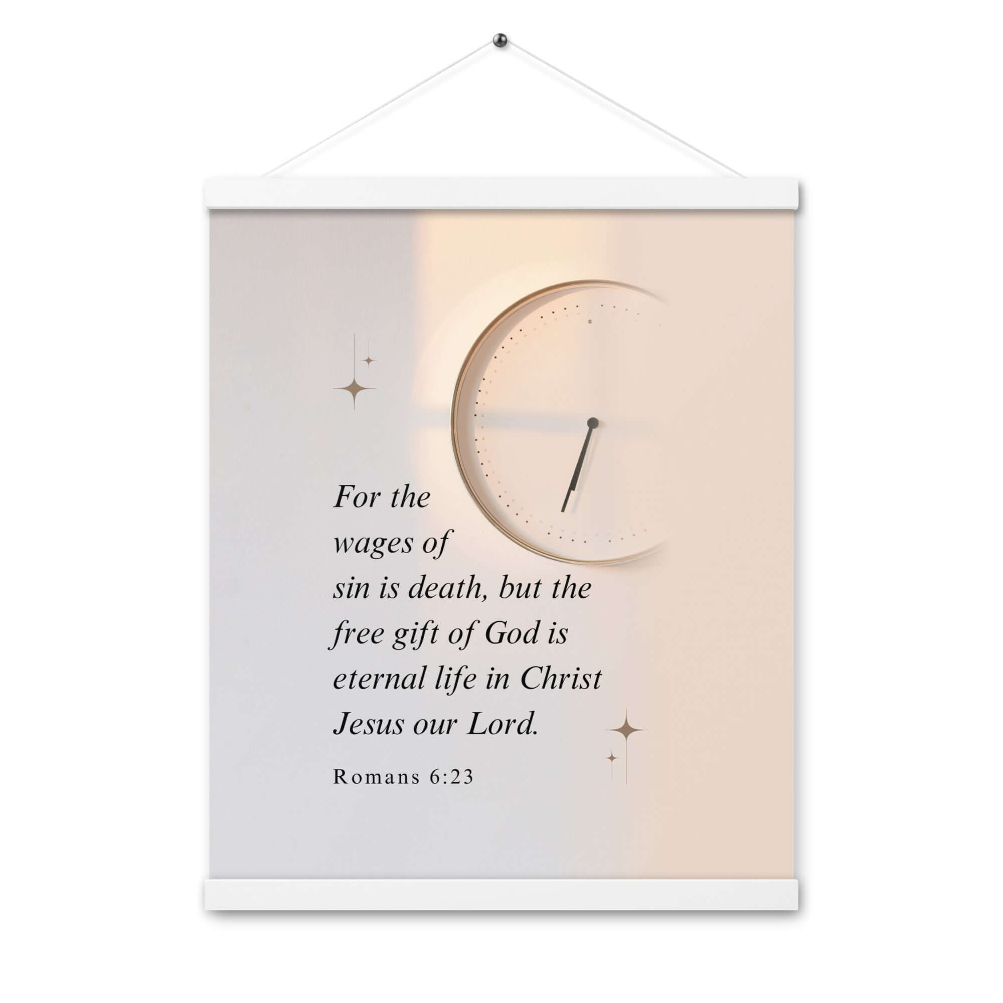 Romans 6:23 Bible Verse, our Lord Enhanced Matte Paper Poster With Hanger Wall Art White 16″×20″