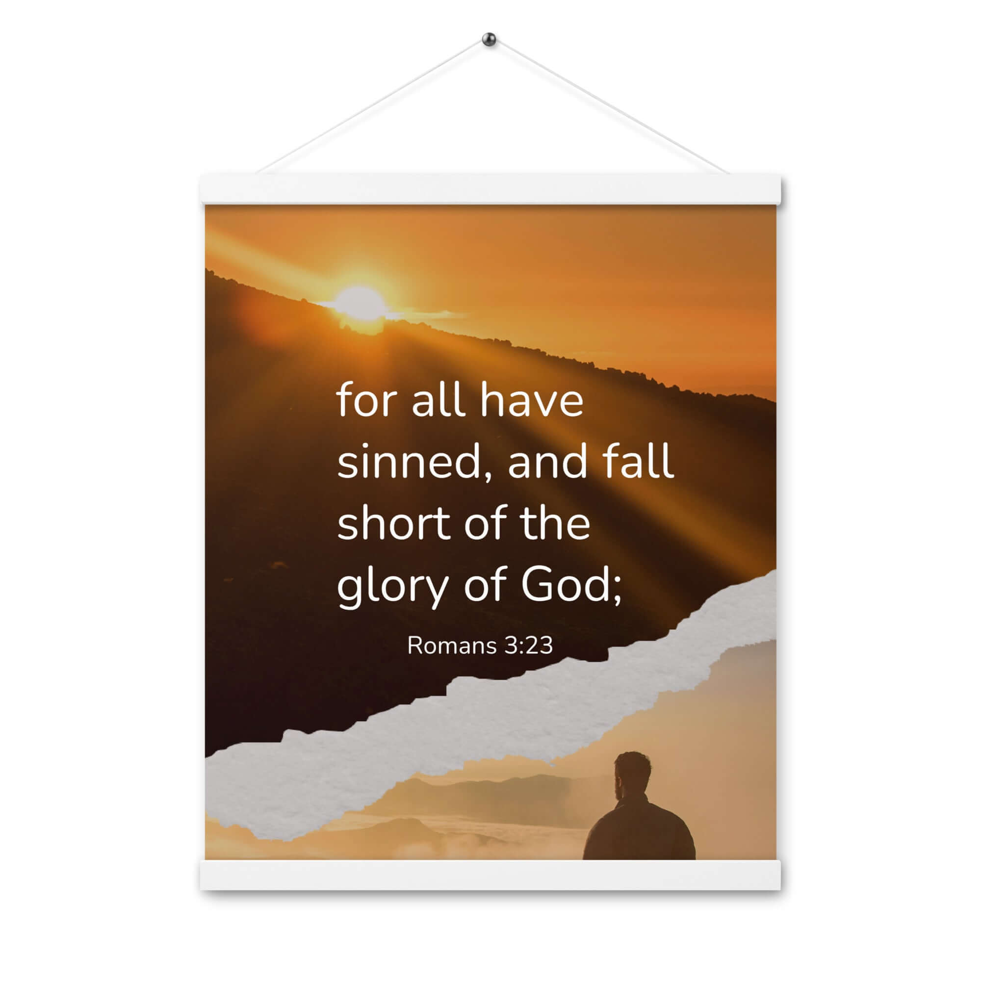Romans 3:23 Bible Verse, of God Enhanced Matte Paper Poster With Hanger Wall Art White 16″×20″