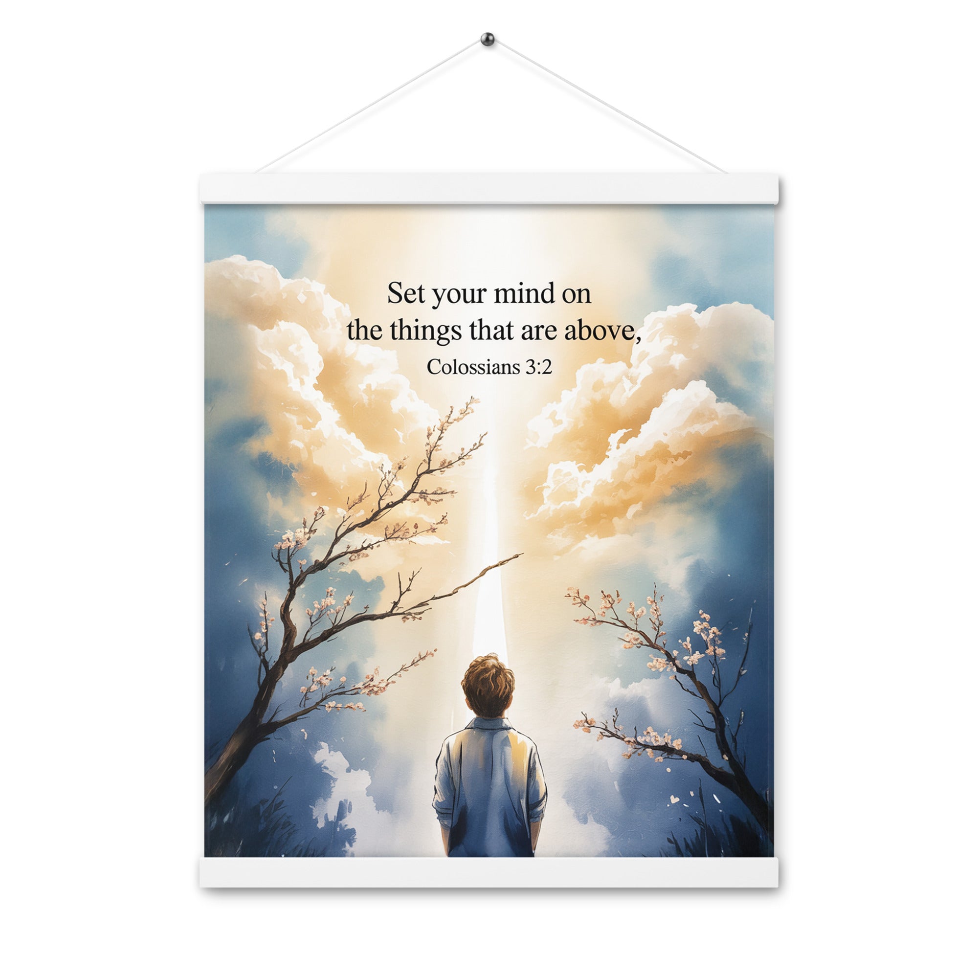 Colossians 3:2 Bible Verse the things Enhanced Matte Paper Poster With Hanger White 16″×20″