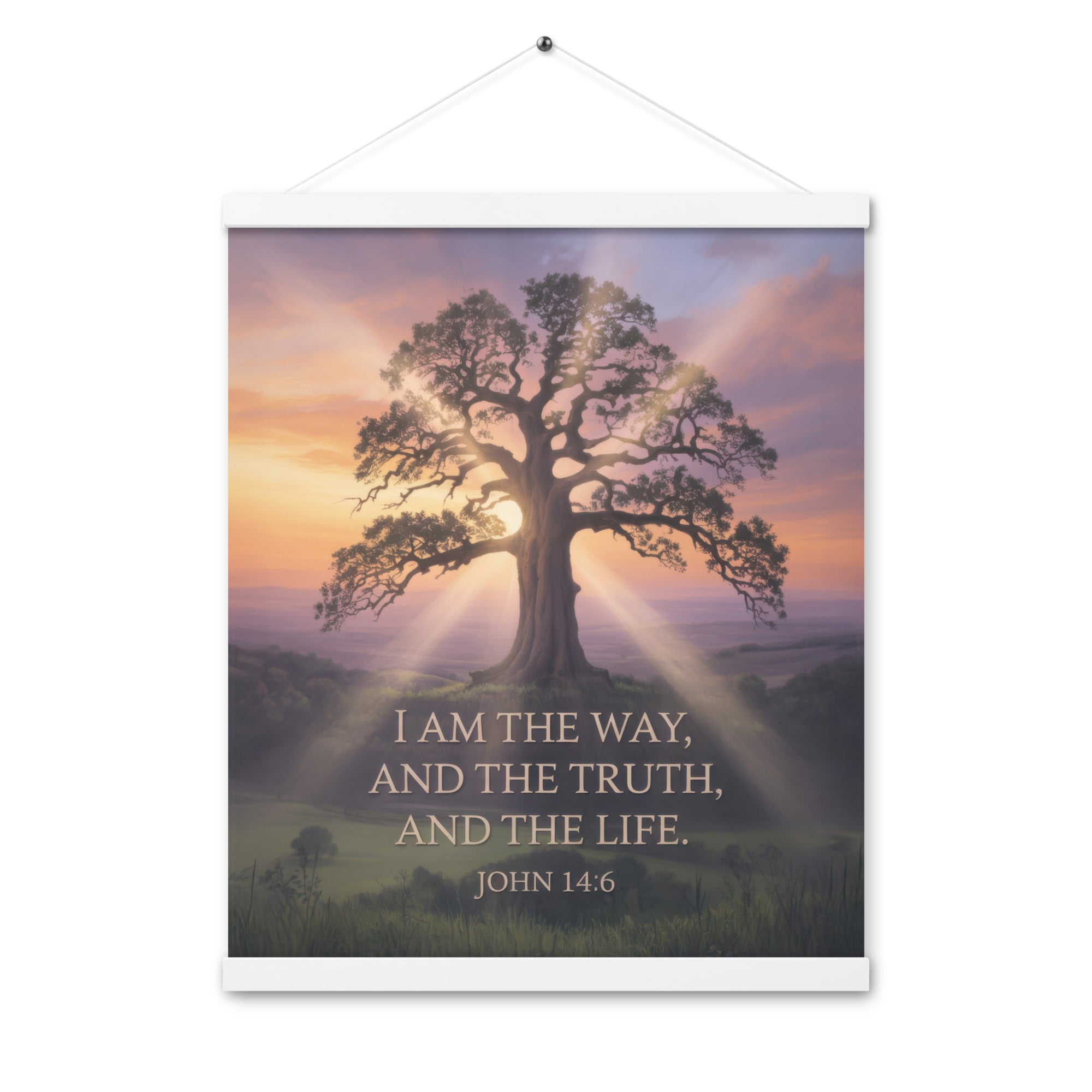 John 14:6 Bible Verse Jesus said Enhanced Matte Paper Poster With Hanger White 16″×20″