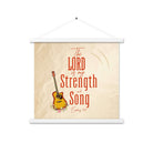 Exodus 15:2 Bible Verse, The LORD is my strength Enhanced Matte Paper Poster With Hanger Wall Art White 18″×18″