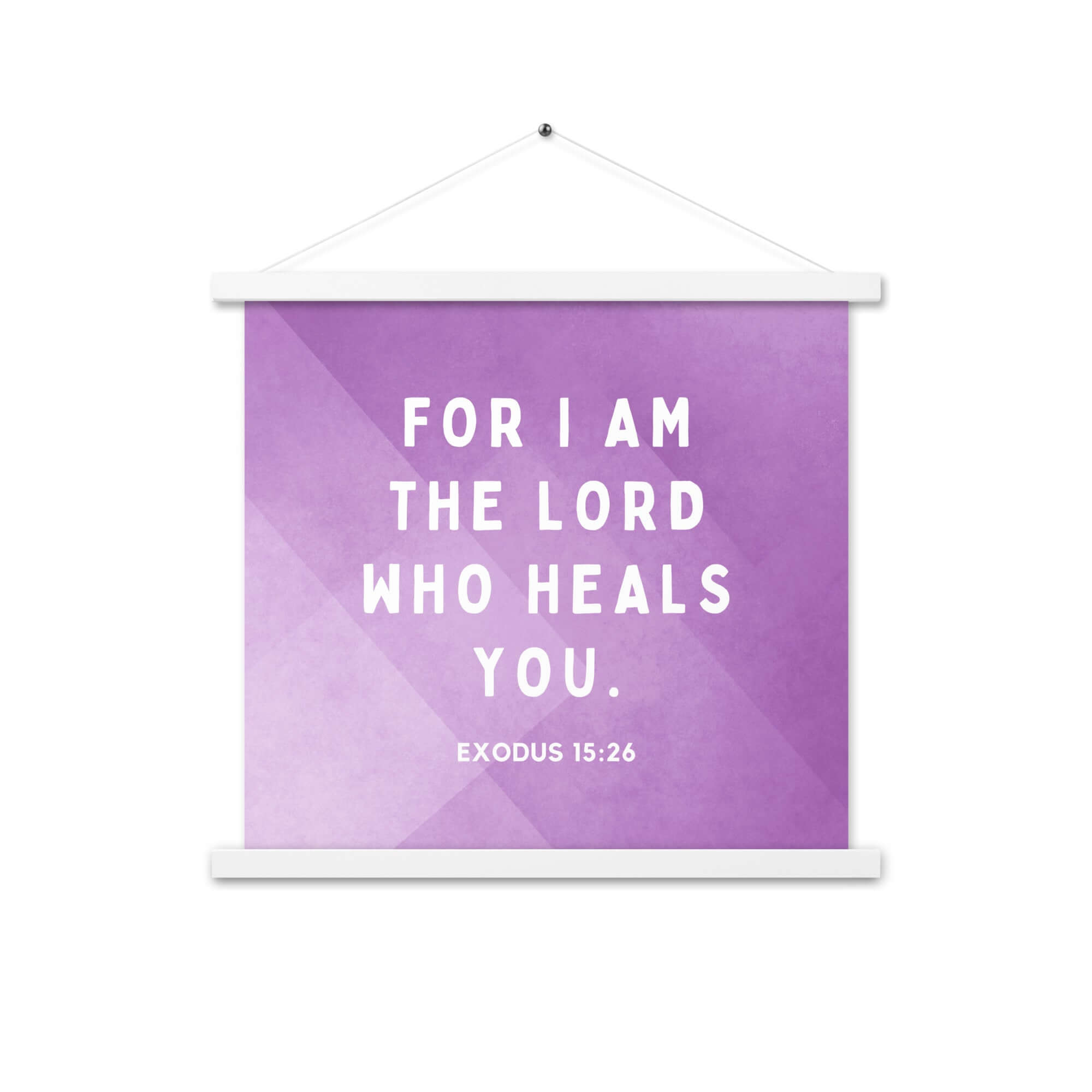Exodus 15:26 Bible Verse, in his eyes Enhanced Matte Paper Poster With Hanger Wall Art White 18″×18″