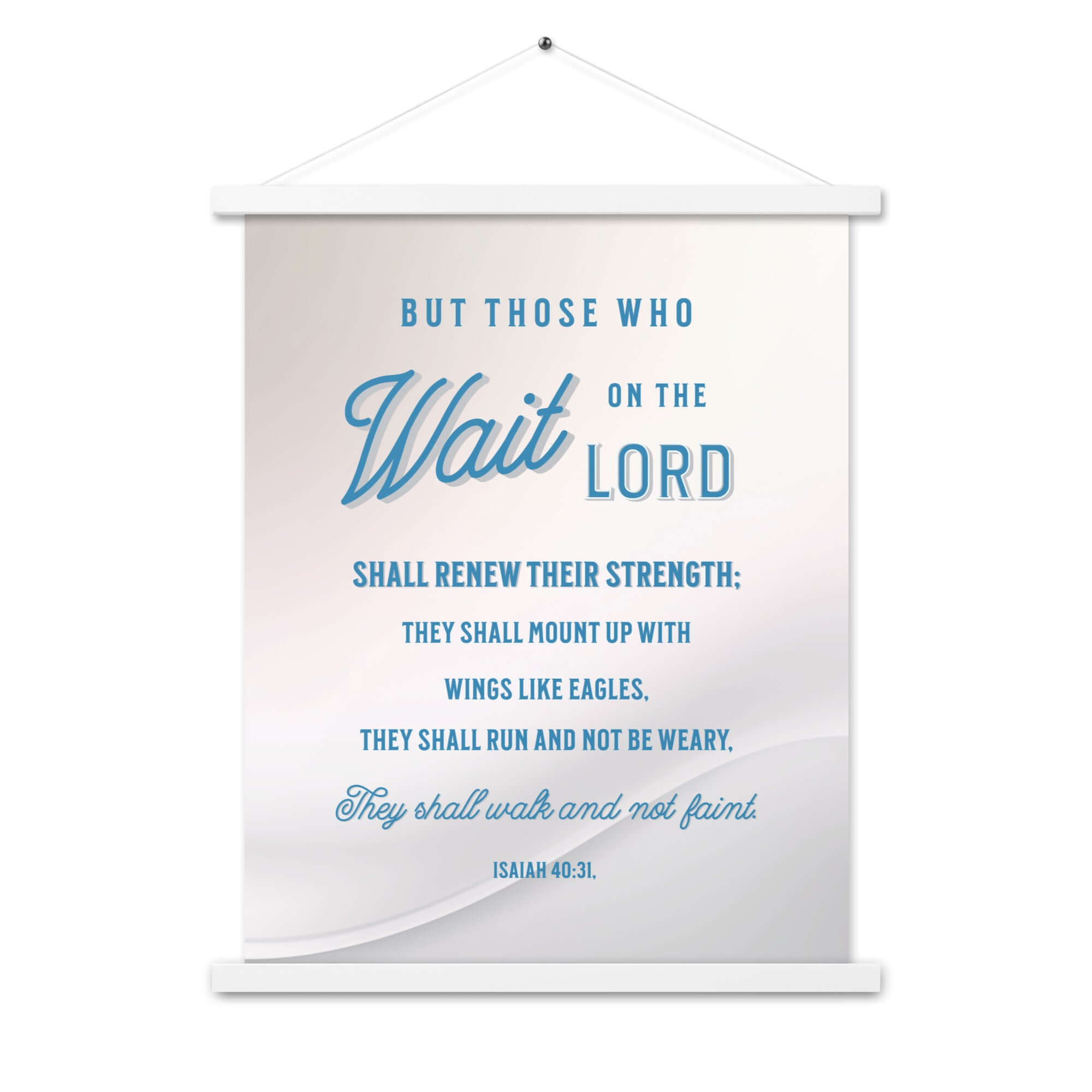 Isaiah 40:31 Bible Verse, Wings like Eagles Enhanced Matte Paper Poster With Hanger Wall Art