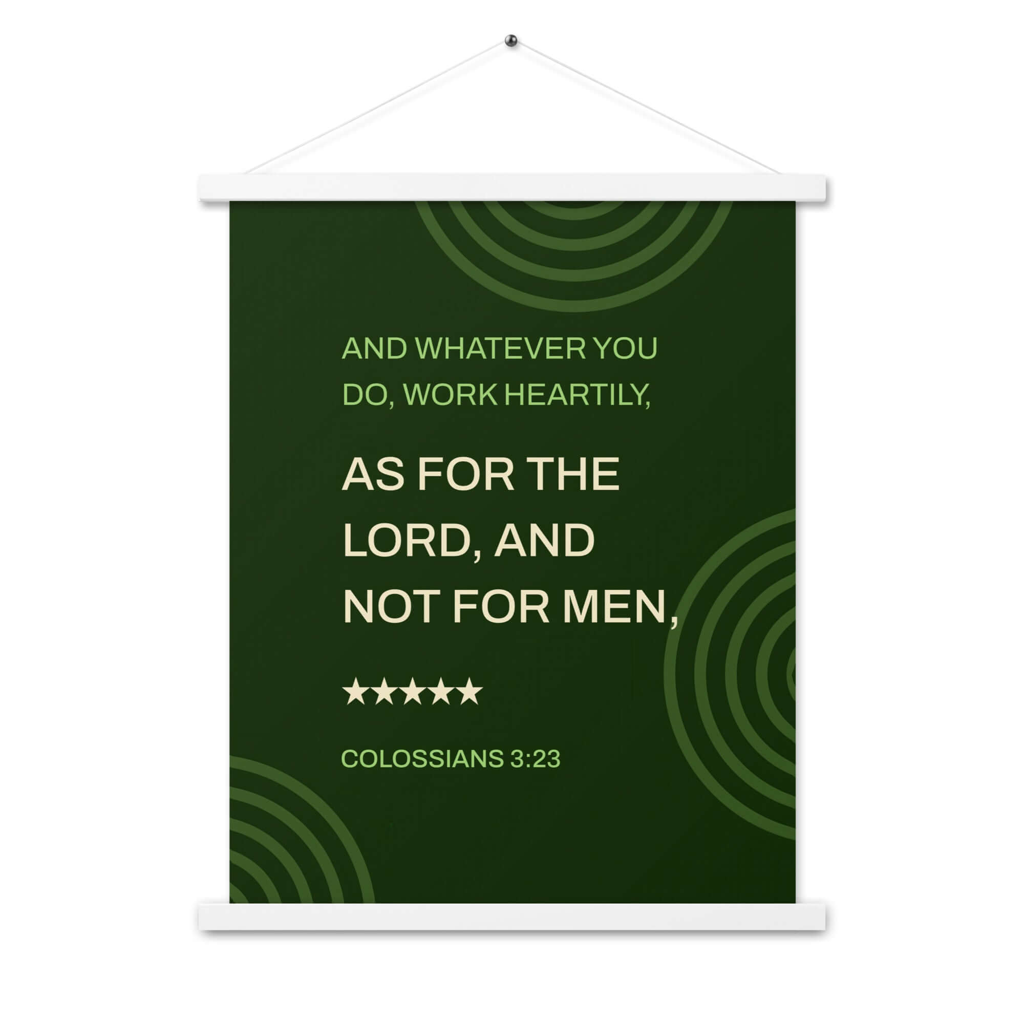 Colossians 3:23 Bible Verse, not for men Enhanced Matte Paper Poster With Hanger Wall Art