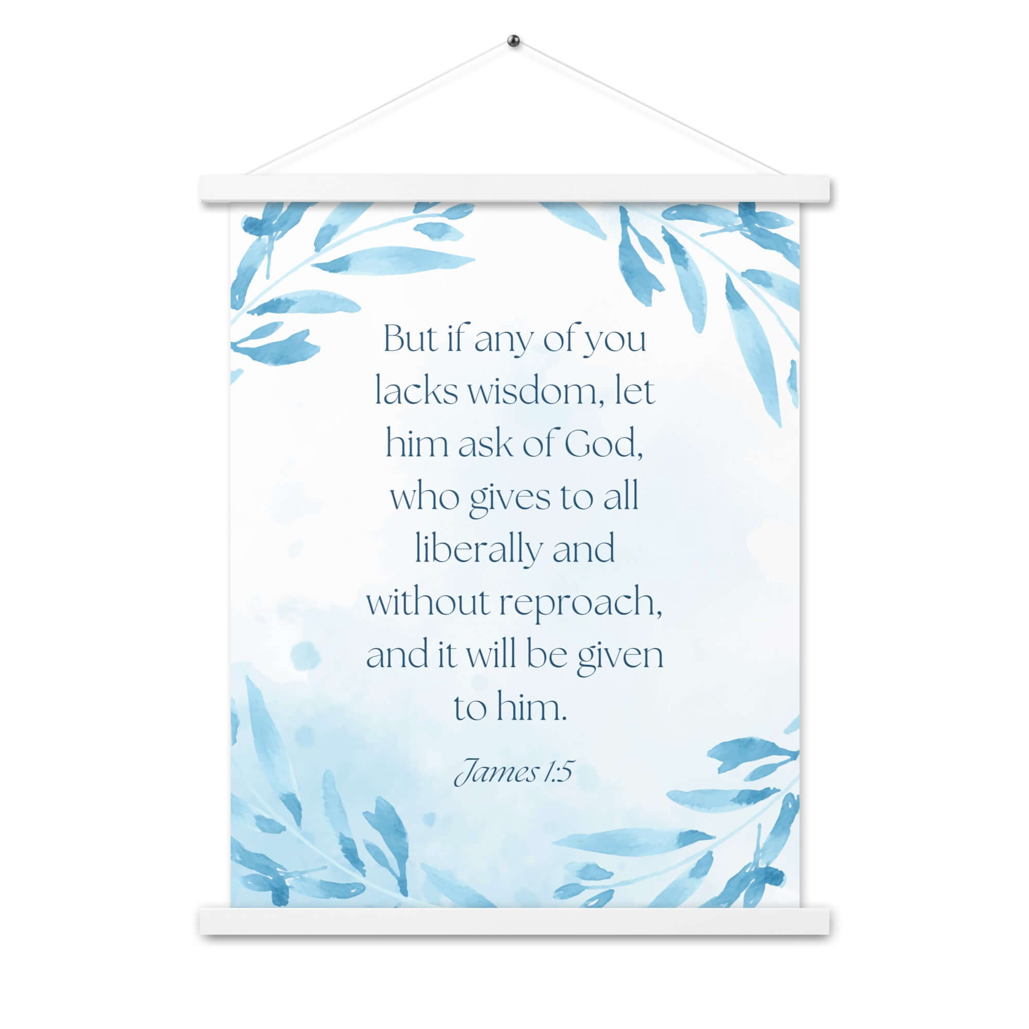 James 1:5 Bible Verse, lacks wisdom Enhanced Matte Paper Poster With Hanger Wall Art