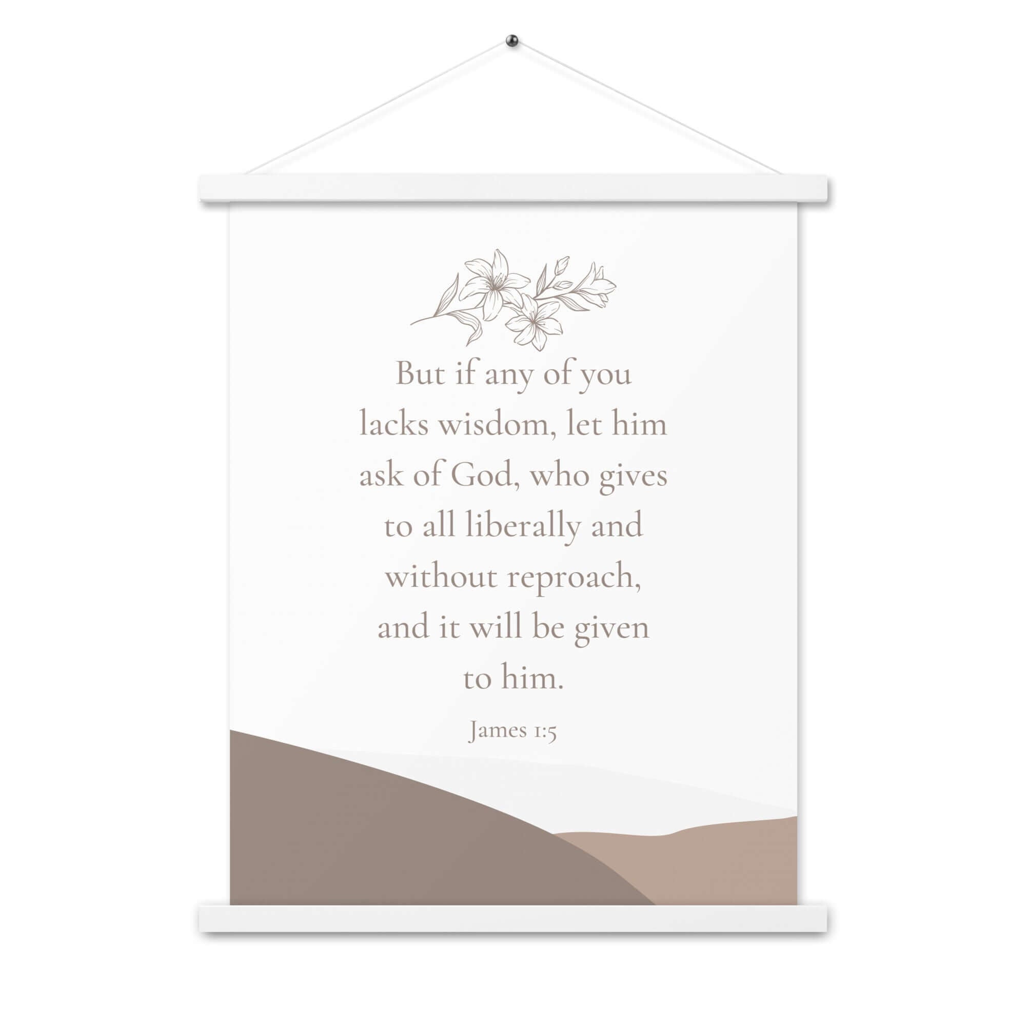 James 1:5 Bible Verse, ask of God Enhanced Matte Paper Poster With Hanger Wall Art