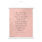 Revelation 21:4 Bible Verse, their eyes Enhanced Matte Paper Poster With Hanger Wall Art
