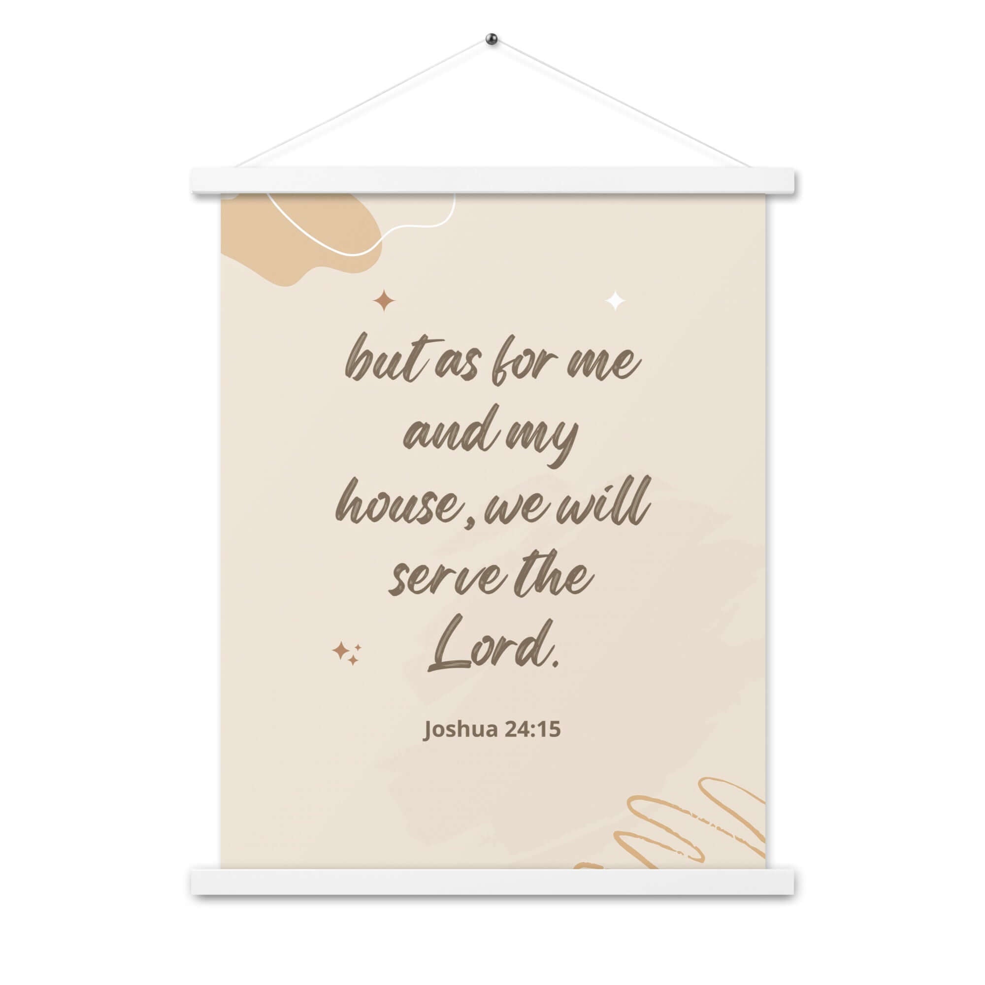 Joshua 24:15 Bible Verse, will serve Enhanced Matte Paper Poster With Hanger Wall Art