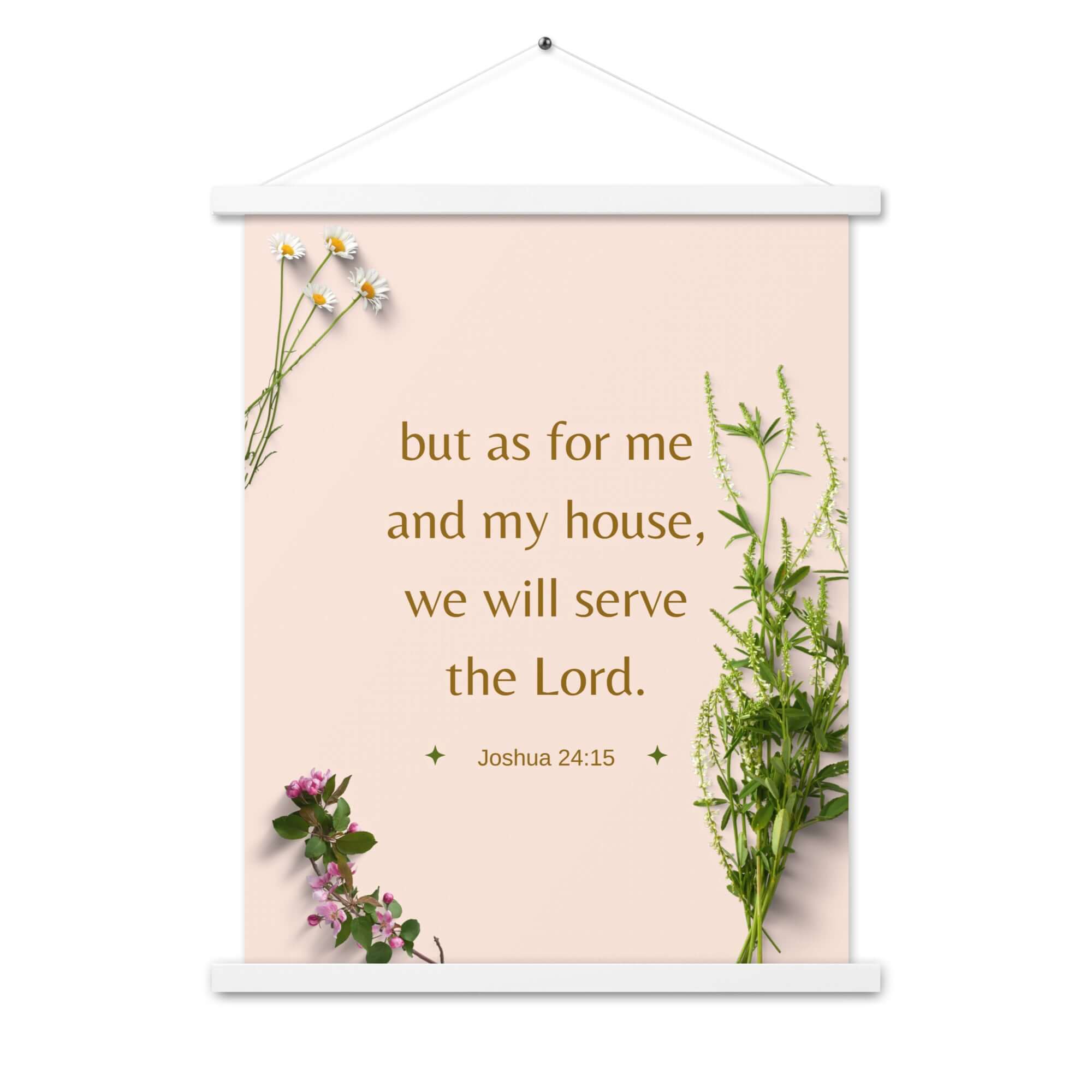 Joshua 24:15 Bible Verse, your fathers Enhanced Matte Paper Poster With Hanger Wall Art