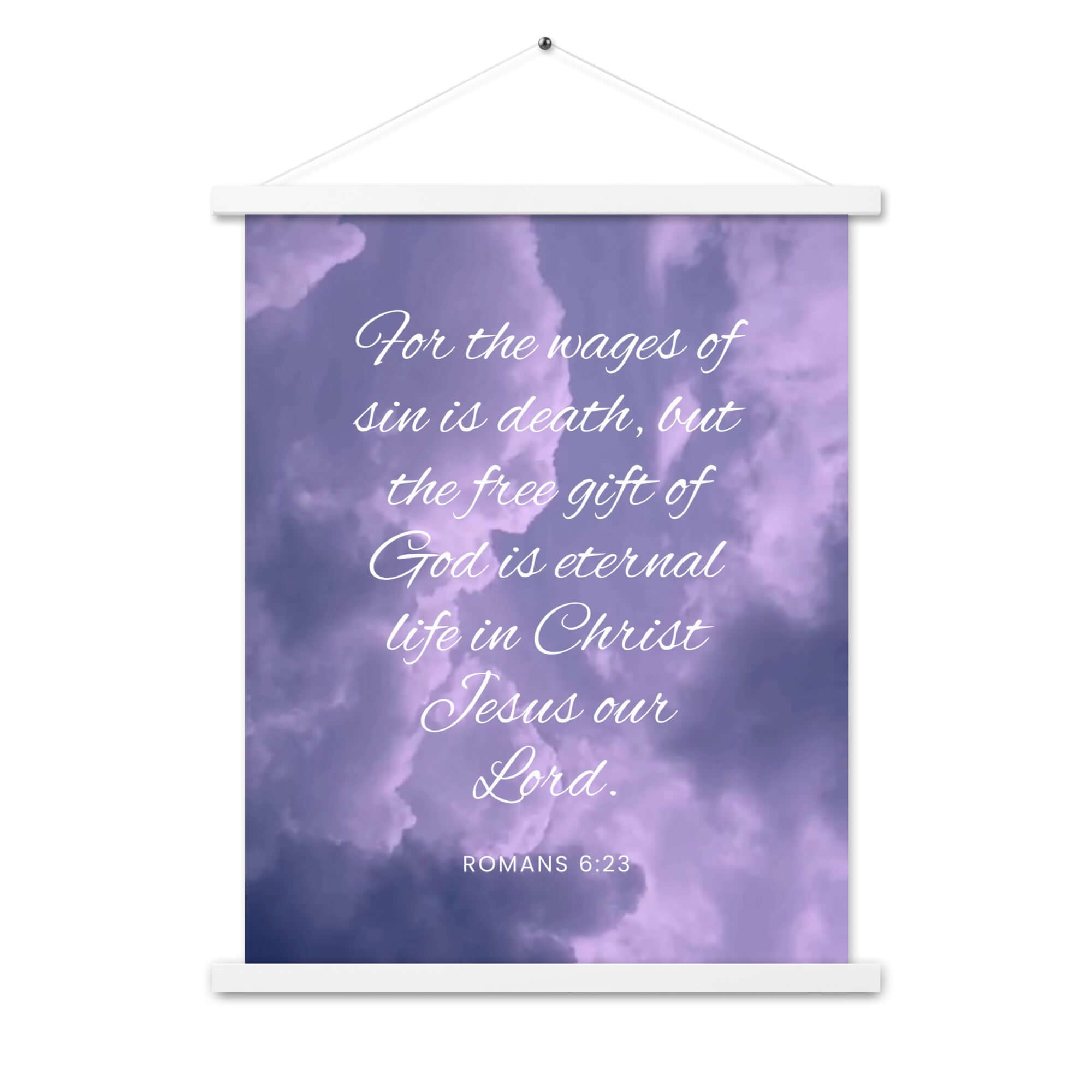 Romans 6:23 Bible Verse, free gift Enhanced Matte Paper Poster With Hanger Wall Art