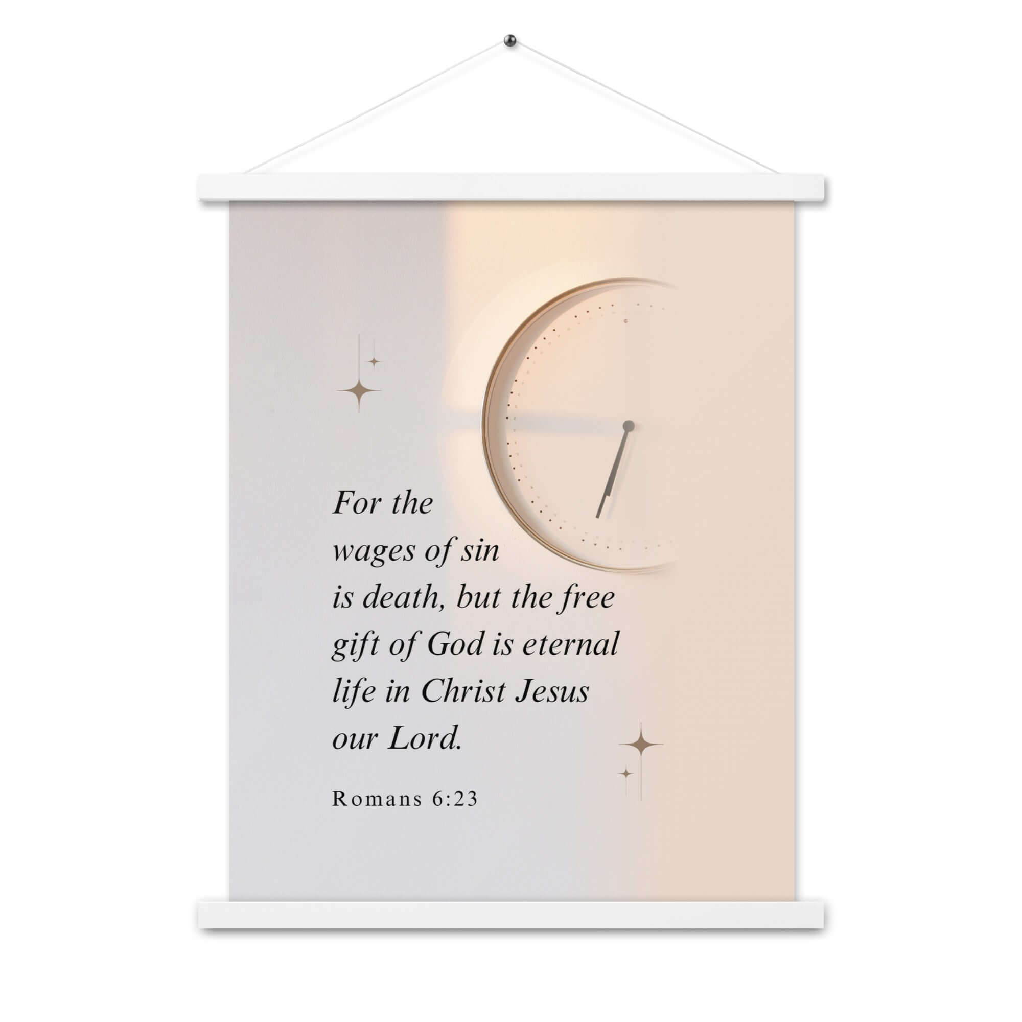 Romans 6:23 Bible Verse, our Lord Enhanced Matte Paper Poster With Hanger Wall Art