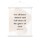 Romans 3:23 Bible Verse, fall short Enhanced Matte Paper Poster With Hanger Wall Art