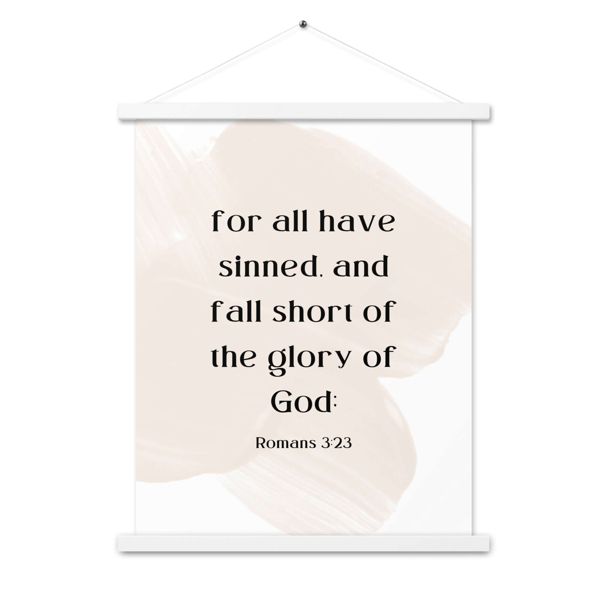 Romans 3:23 Bible Verse, fall short Enhanced Matte Paper Poster With Hanger Wall Art