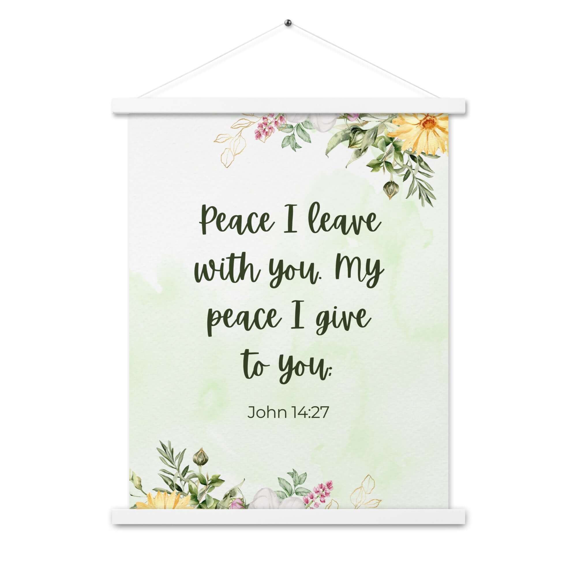 John 14:27 Bible Verse, My peace Enhanced Matte Paper Poster With Hanger Wall Art