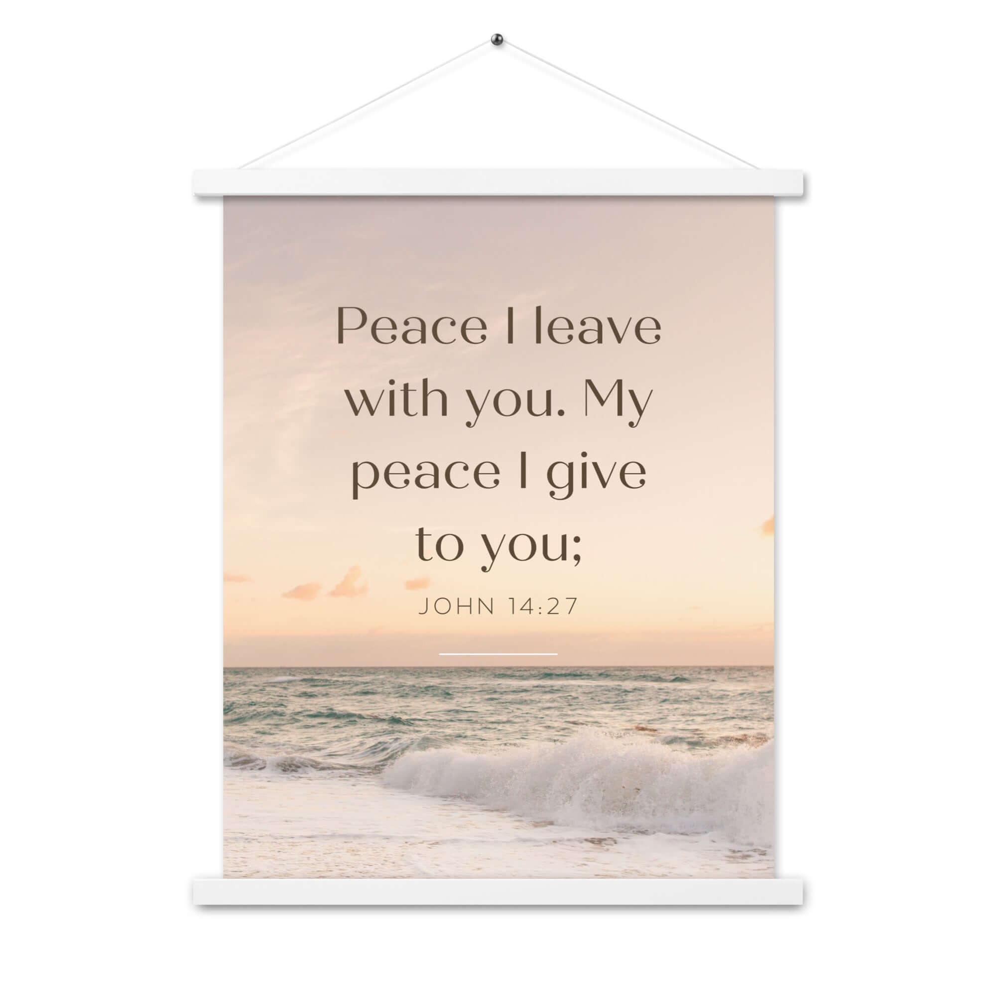 John 14:27 Bible Verse, not as the Enhanced Matte Paper Poster With Hanger Wall Art