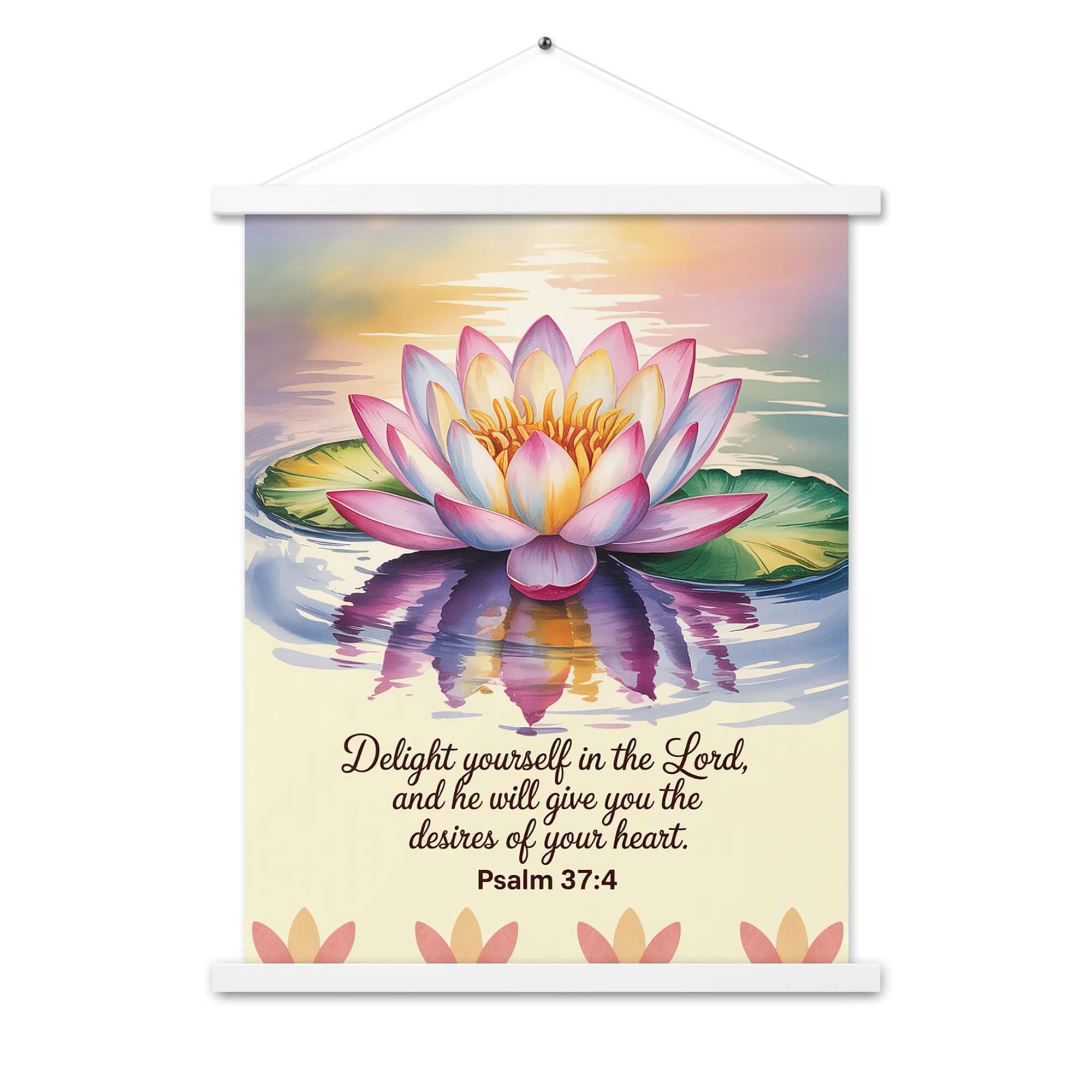 Psalm 37:4 Bible Verse, the Lord Enhanced Matte Paper Poster With Hanger