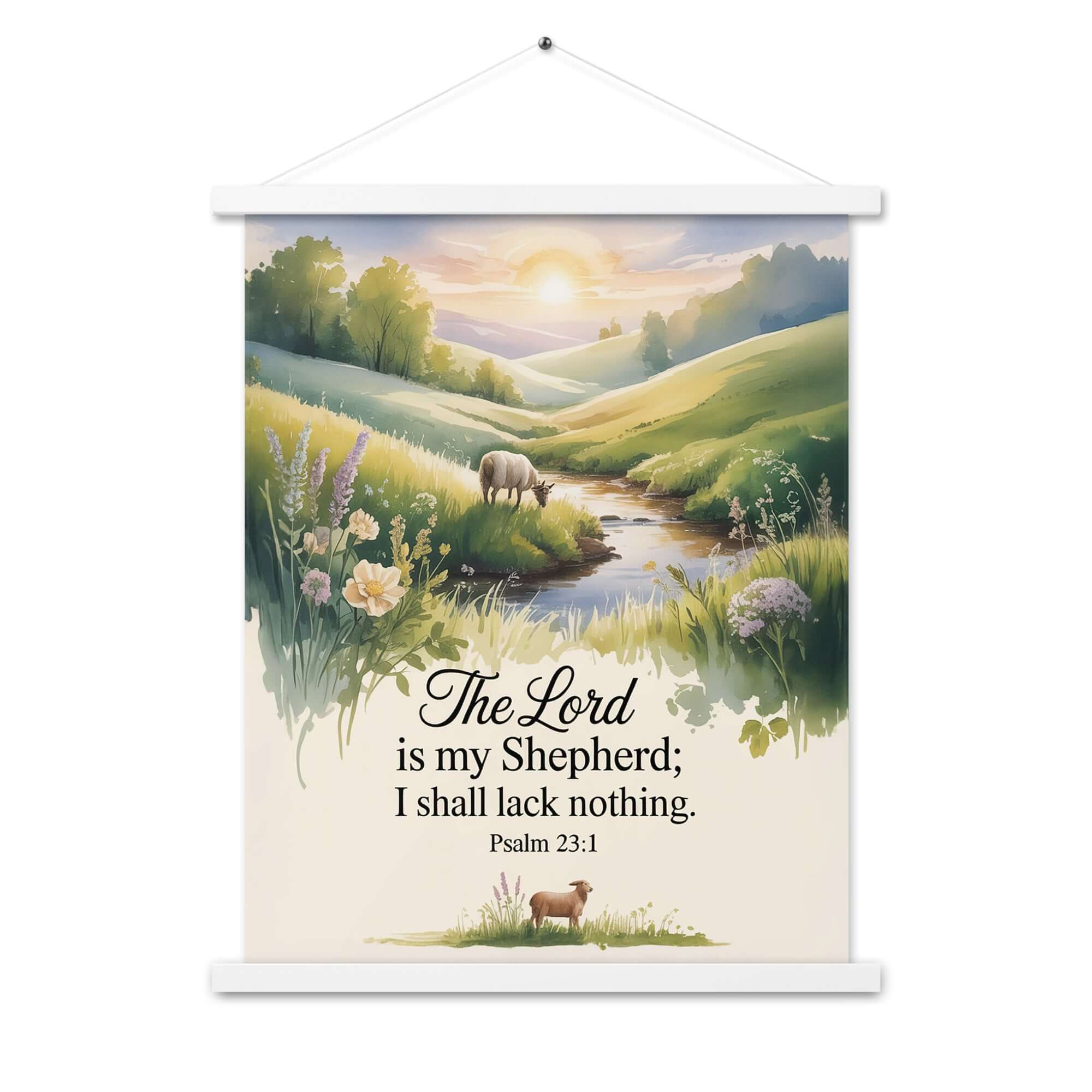 Psalm 23:1 Bible Verse, Lord Enhanced Matte Paper Poster With Hanger