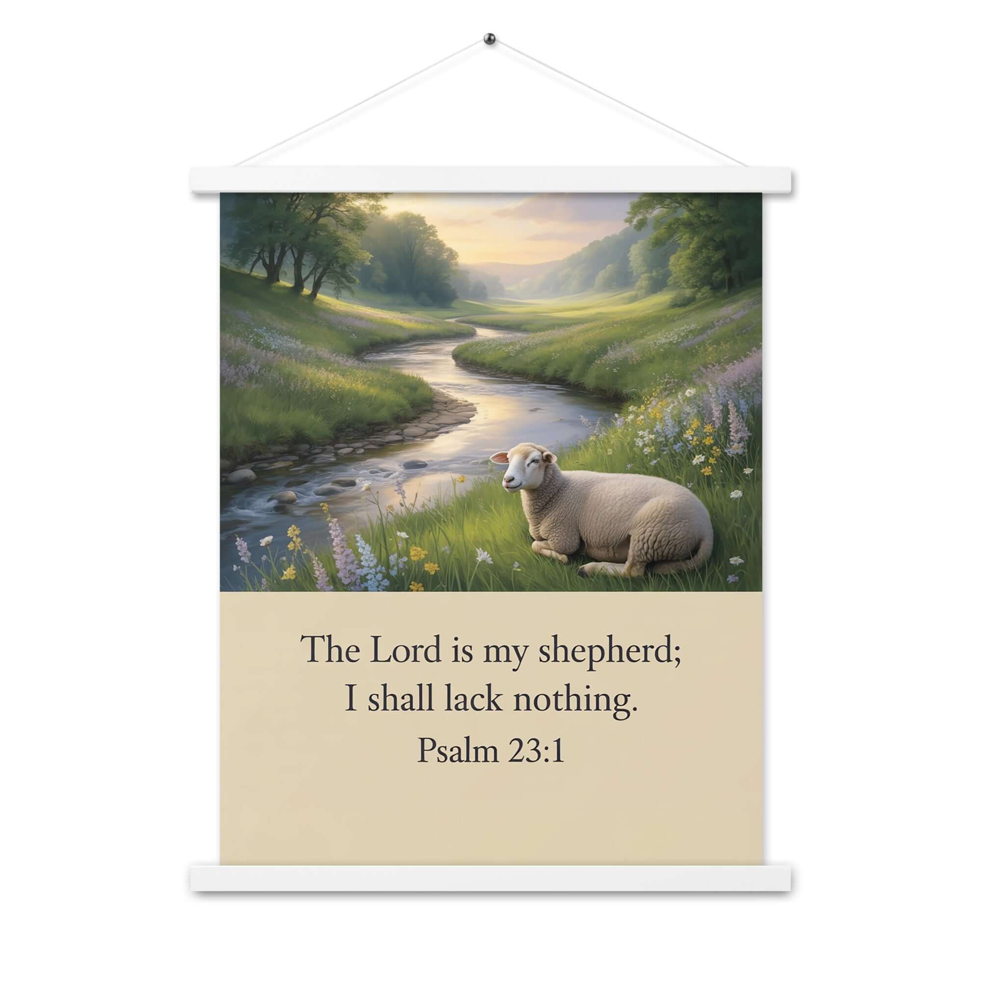 Psalm 23:1 Bible Verse, I shall Enhanced Matte Paper Poster With Hanger