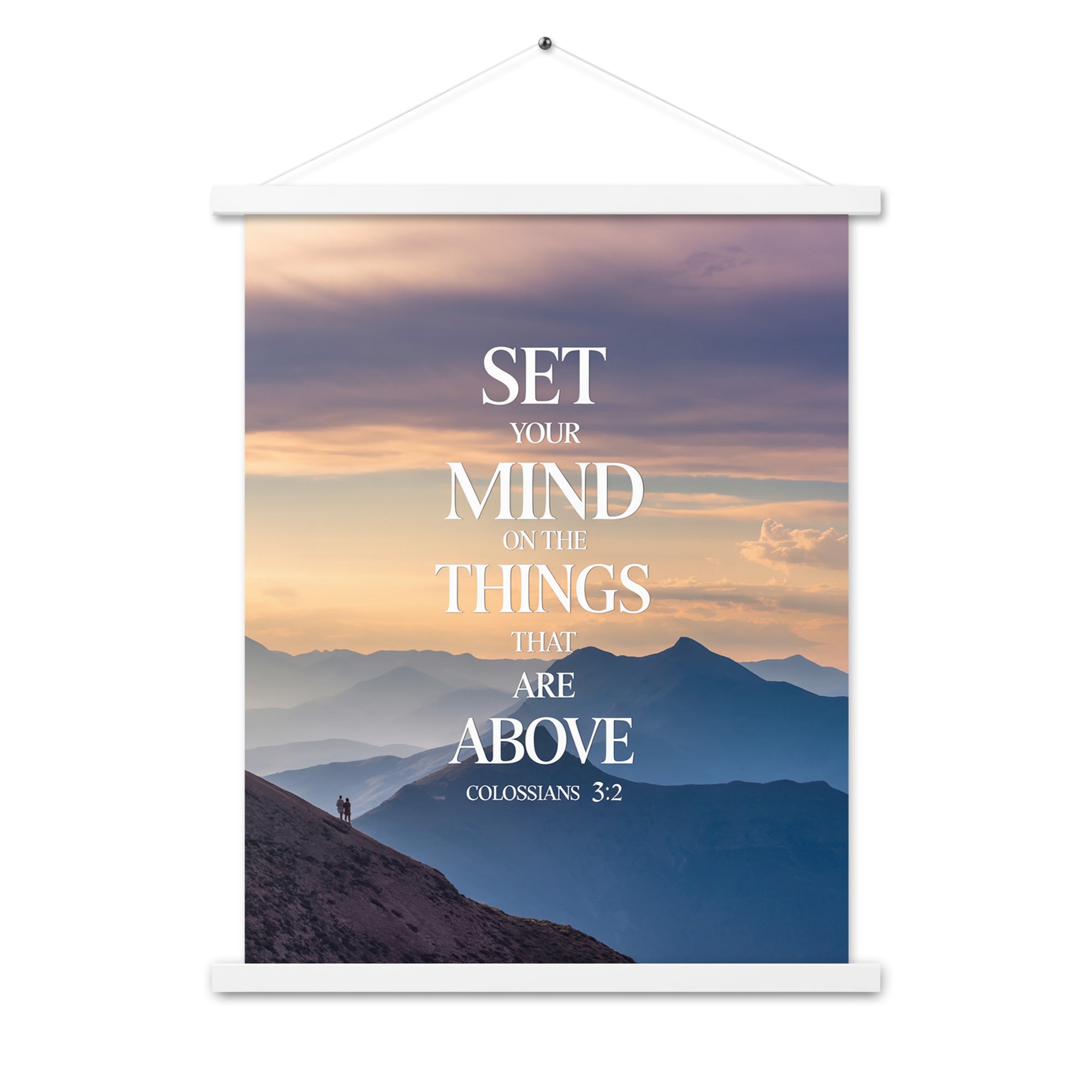 Colossians 3:2 Bible Verse things that Enhanced Matte Paper Poster With Hanger