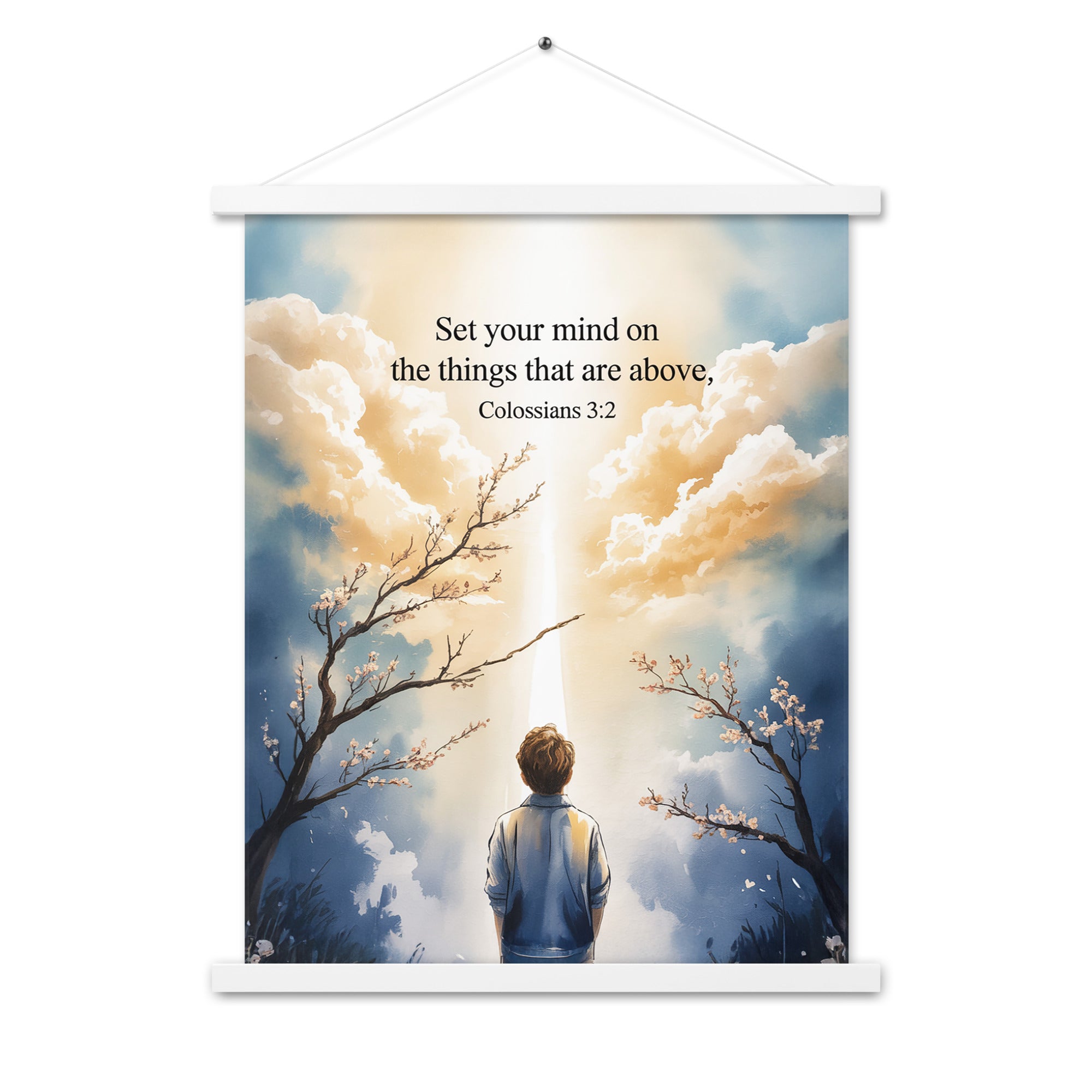 Colossians 3:2 Bible Verse the things Enhanced Matte Paper Poster With Hanger