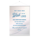 Isaiah 40:31 Bible Verse, Wings like Eagles Enhanced Matte Paper Poster With Hanger Wall Art White 24″×36″
