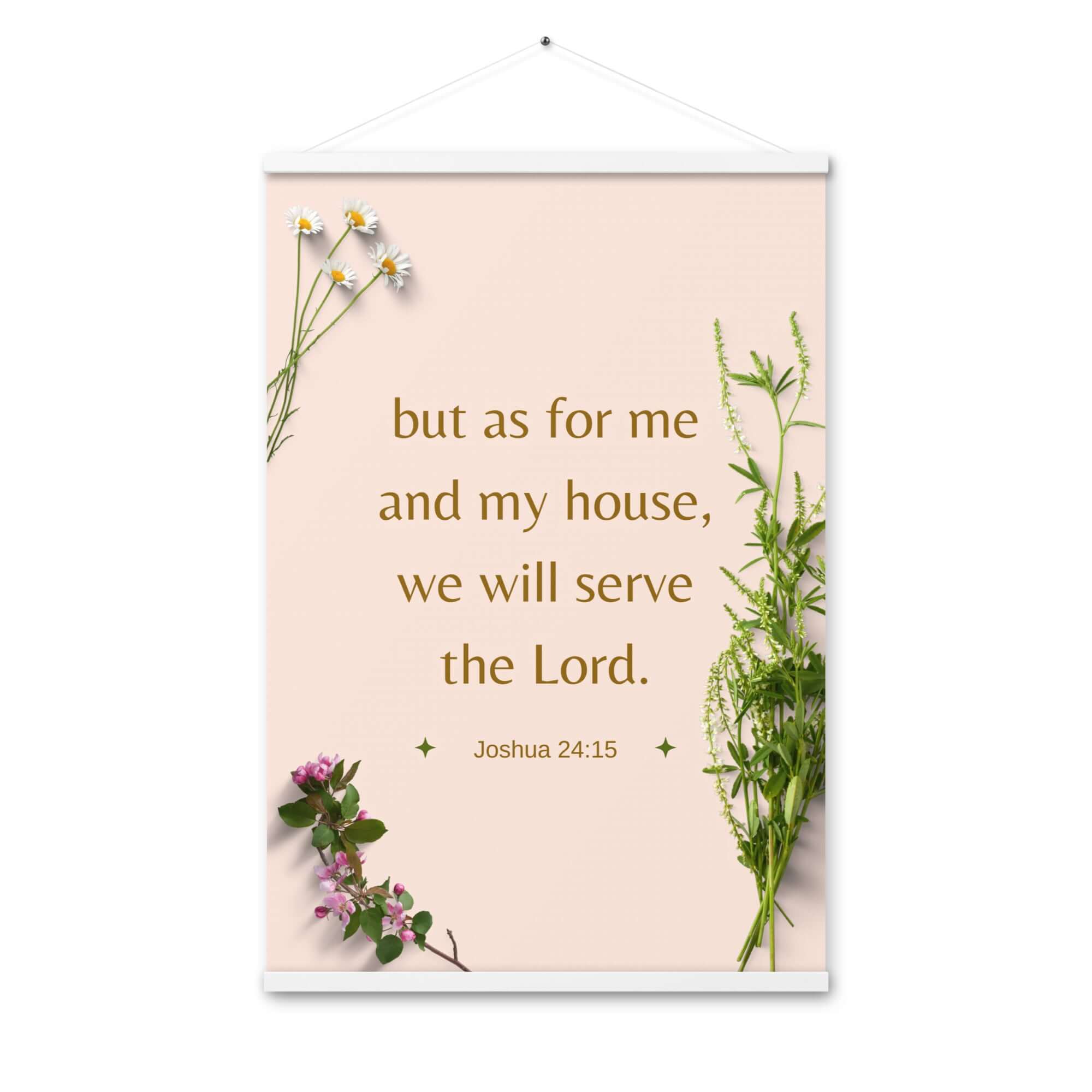 Joshua 24:15 Bible Verse, your fathers Enhanced Matte Paper Poster With Hanger Wall Art White 24″×36″