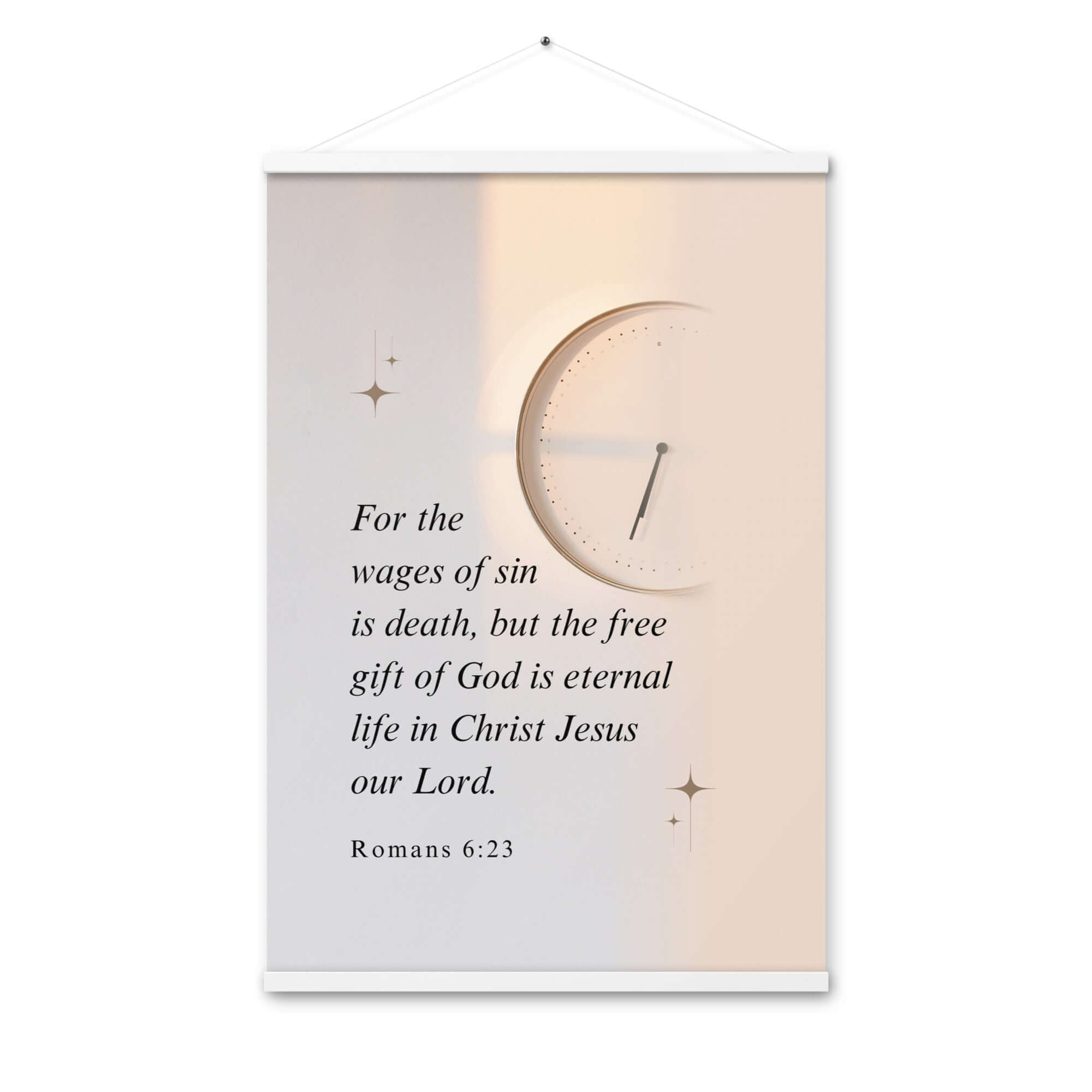 Romans 6:23 Bible Verse, our Lord Enhanced Matte Paper Poster With Hanger Wall Art White 24″×36″