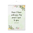 John 14:27 Bible Verse, My peace Enhanced Matte Paper Poster With Hanger Wall Art White 24″×36″