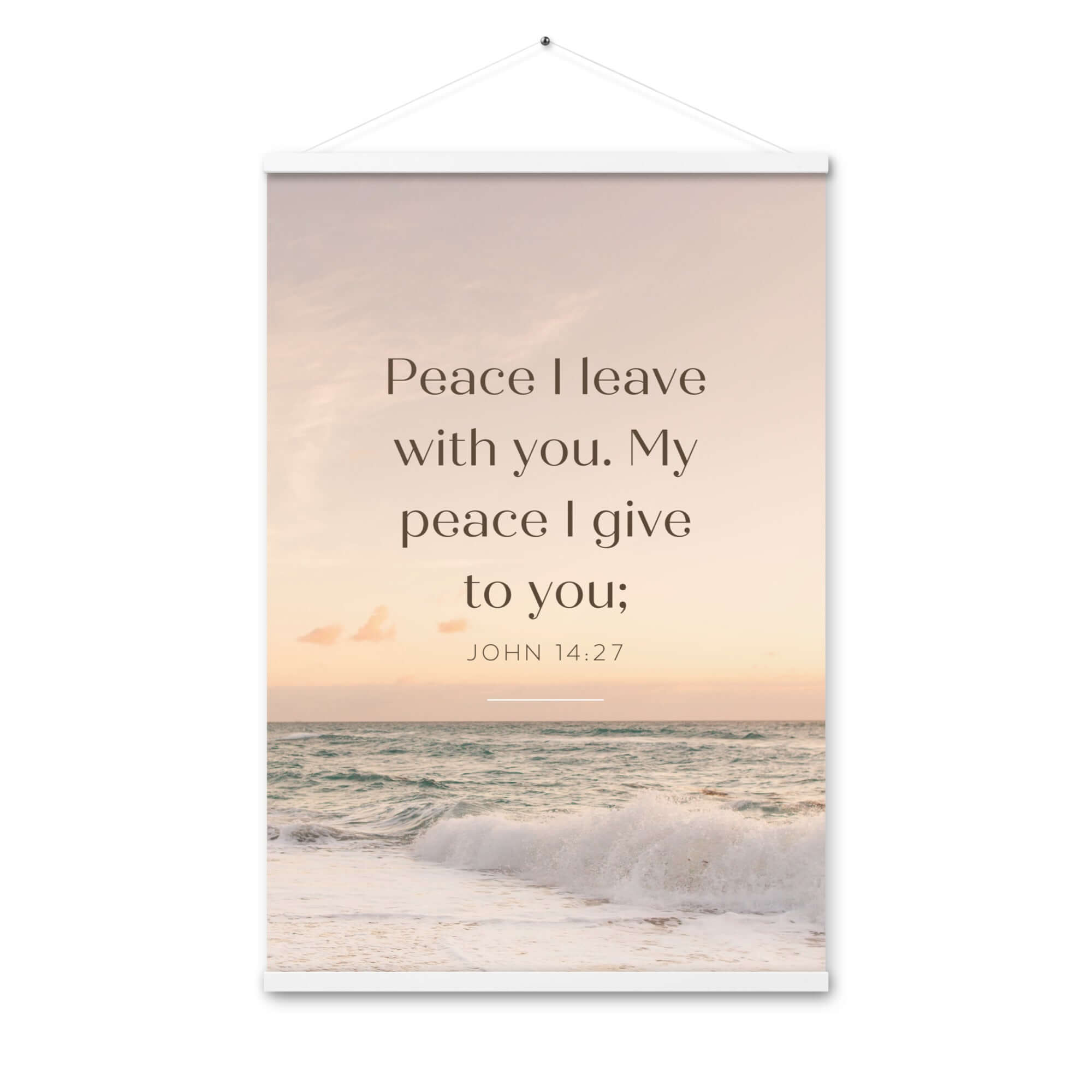John 14:27 Bible Verse, not as the Enhanced Matte Paper Poster With Hanger Wall Art White 24″×36″