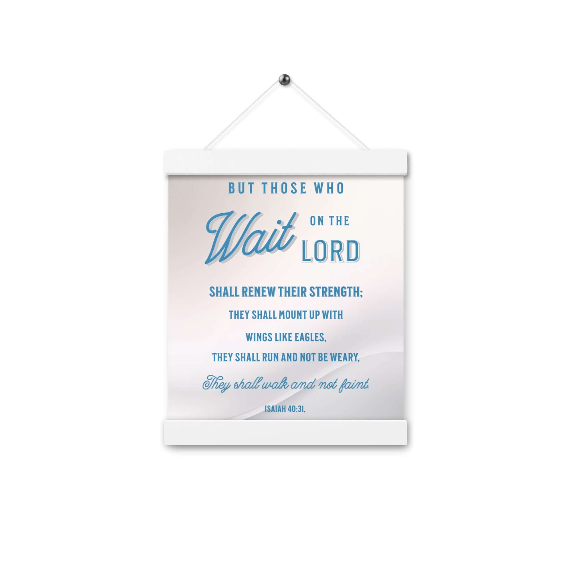 Isaiah 40:31 Bible Verse, Wings like Eagles Enhanced Matte Paper Poster With Hanger Wall Art
