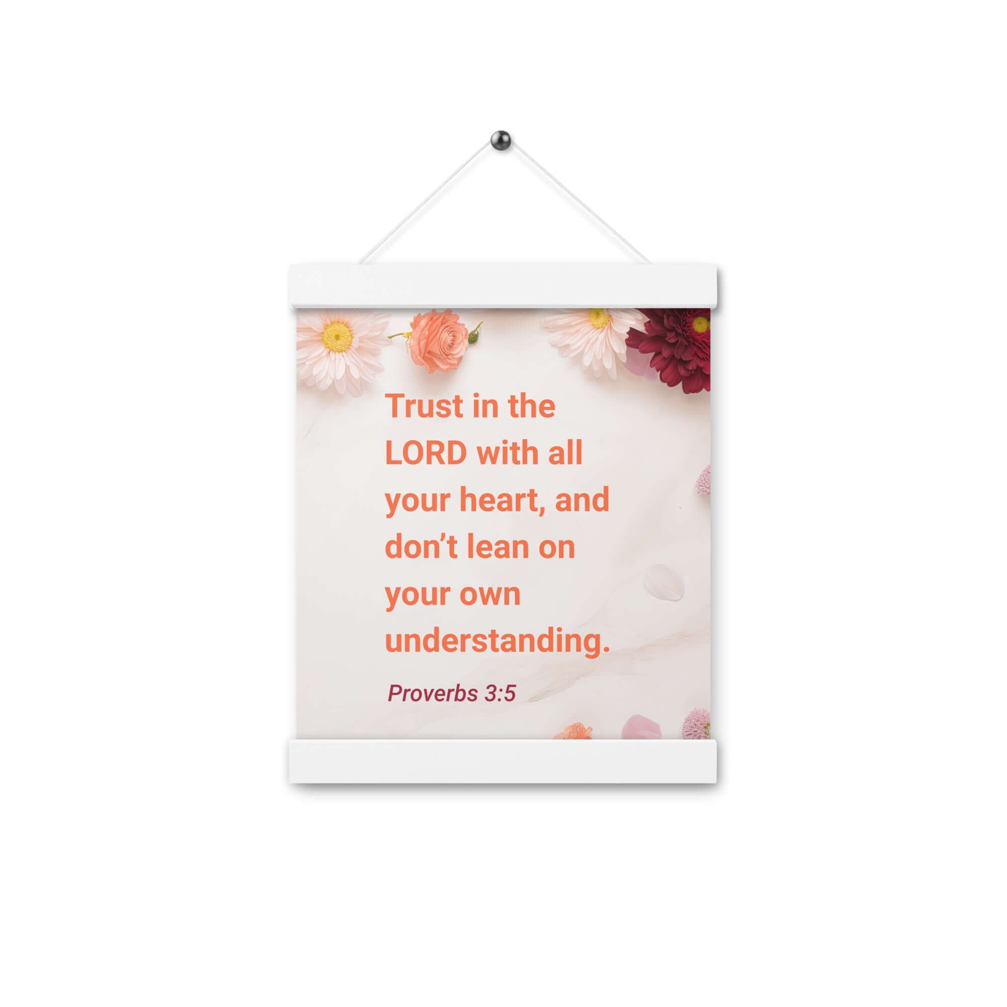 Proverbs 3:5 Bible Verse, Trust in the LORD Enhanced Matte Paper Poster With Hanger Wall Art