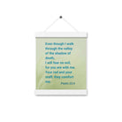 Psalm 23:4 Bible Verse, fear no evil Enhanced Matte Paper Poster With Hanger Wall Art