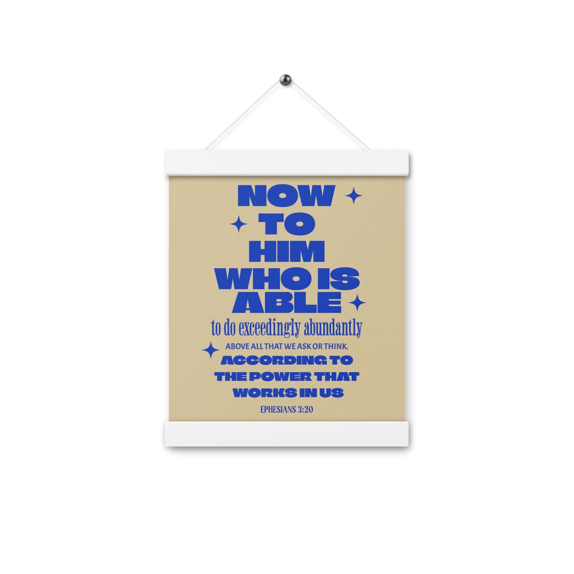 Ephesians 3:20 Bible Verse, power in us Enhanced Matte Paper Poster With Hanger Wall Art