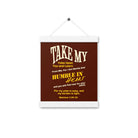Matthew 11:29-30 Bible Verse, learn from me Enhanced Matte Paper Poster With Hanger Wall Art