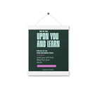 Matthew 11:29-30 Bible Verse, I am gentle Enhanced Matte Paper Poster With Hanger Wall Art