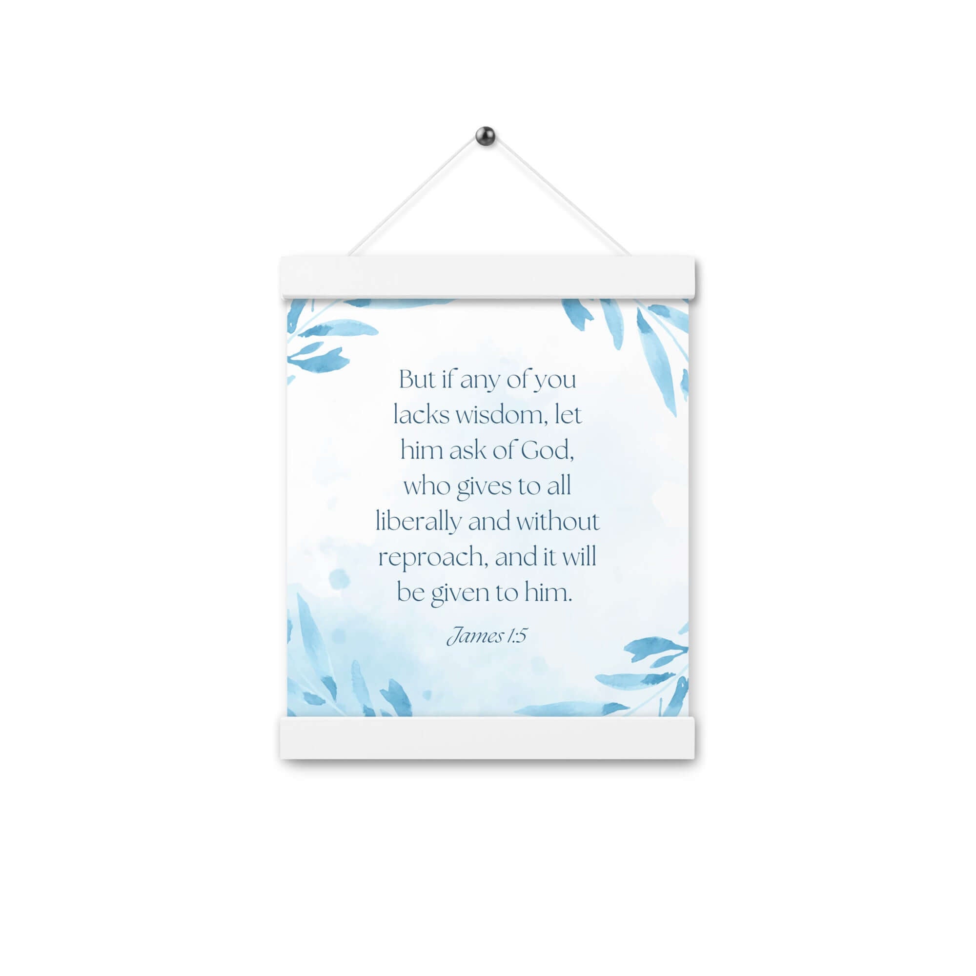 James 1:5 Bible Verse, lacks wisdom Enhanced Matte Paper Poster With Hanger Wall Art