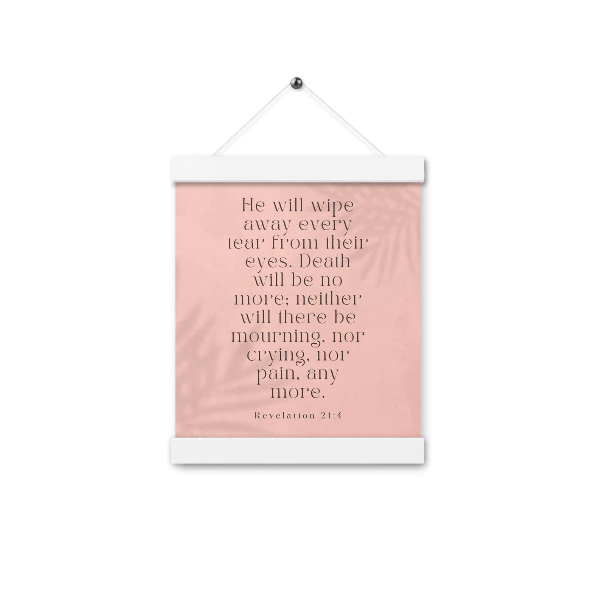 Revelation 21:4 Bible Verse, their eyes Enhanced Matte Paper Poster With Hanger Wall Art