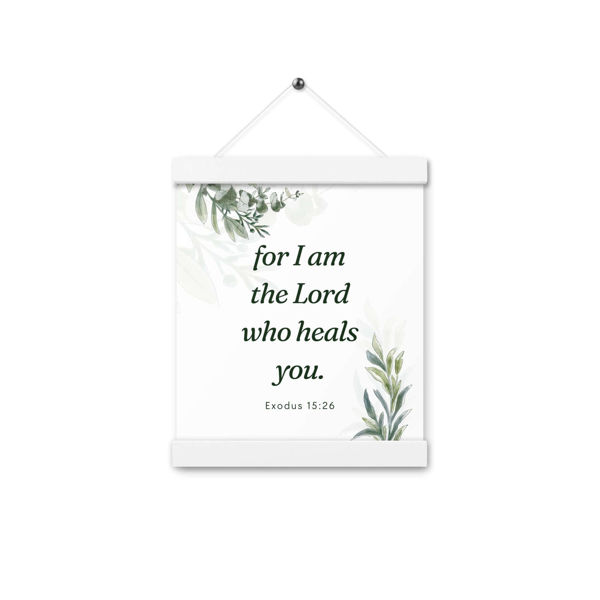 Exodus 15:26 Bible Verse, Gods voice Enhanced Matte Paper Poster With Hanger Wall Art