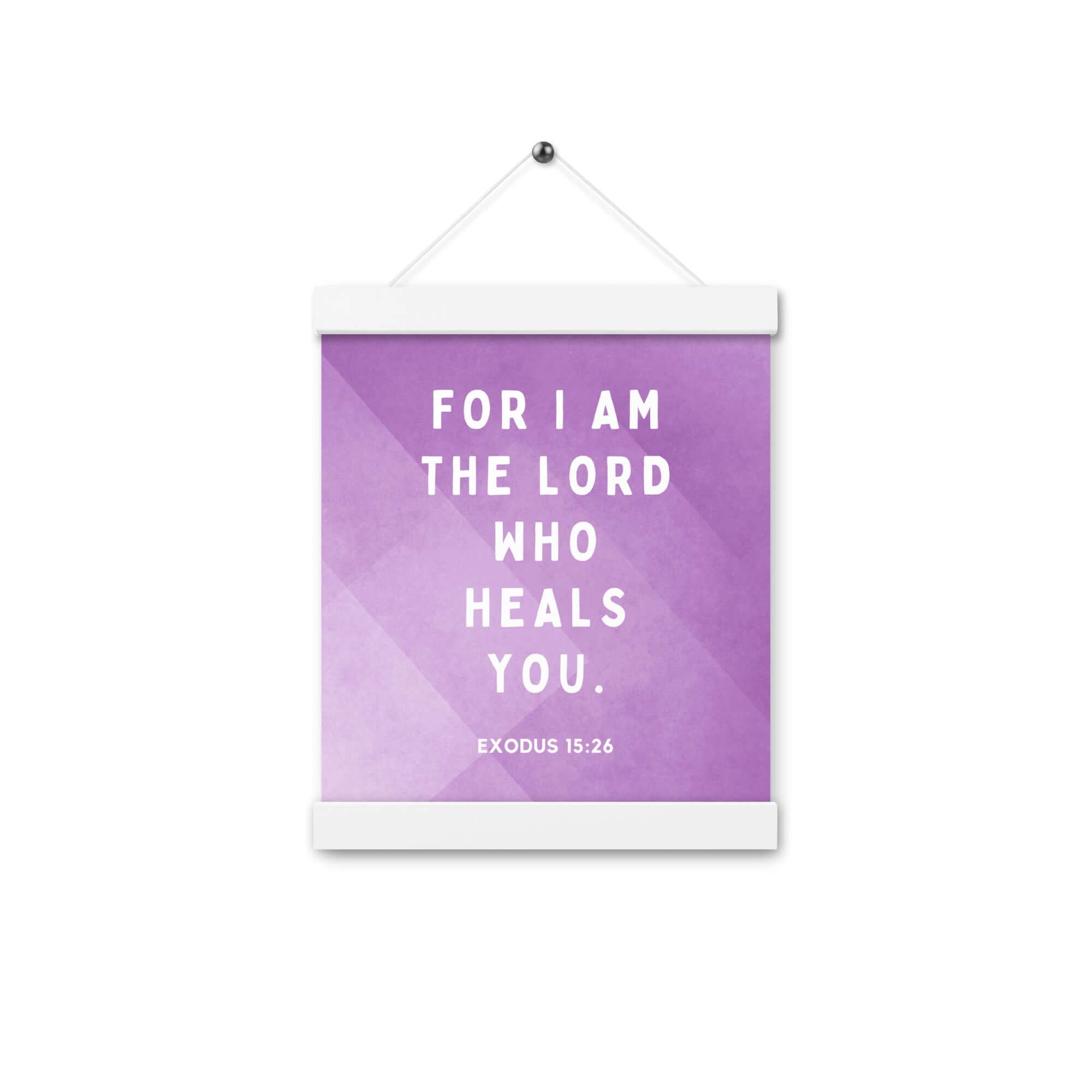 Exodus 15:26 Bible Verse, in his eyes Enhanced Matte Paper Poster With Hanger Wall Art