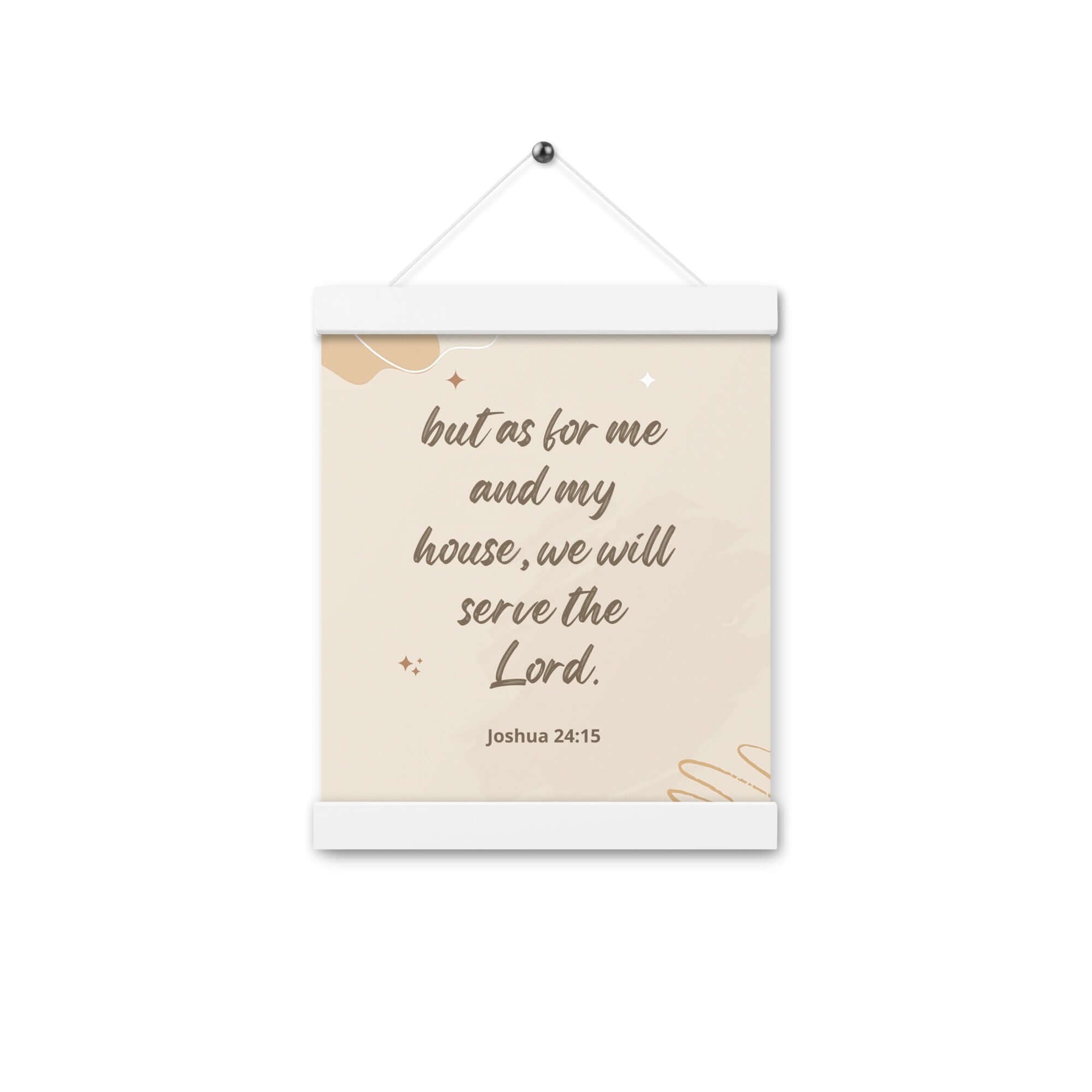 Joshua 24:15 Bible Verse, will serve Enhanced Matte Paper Poster With Hanger Wall Art