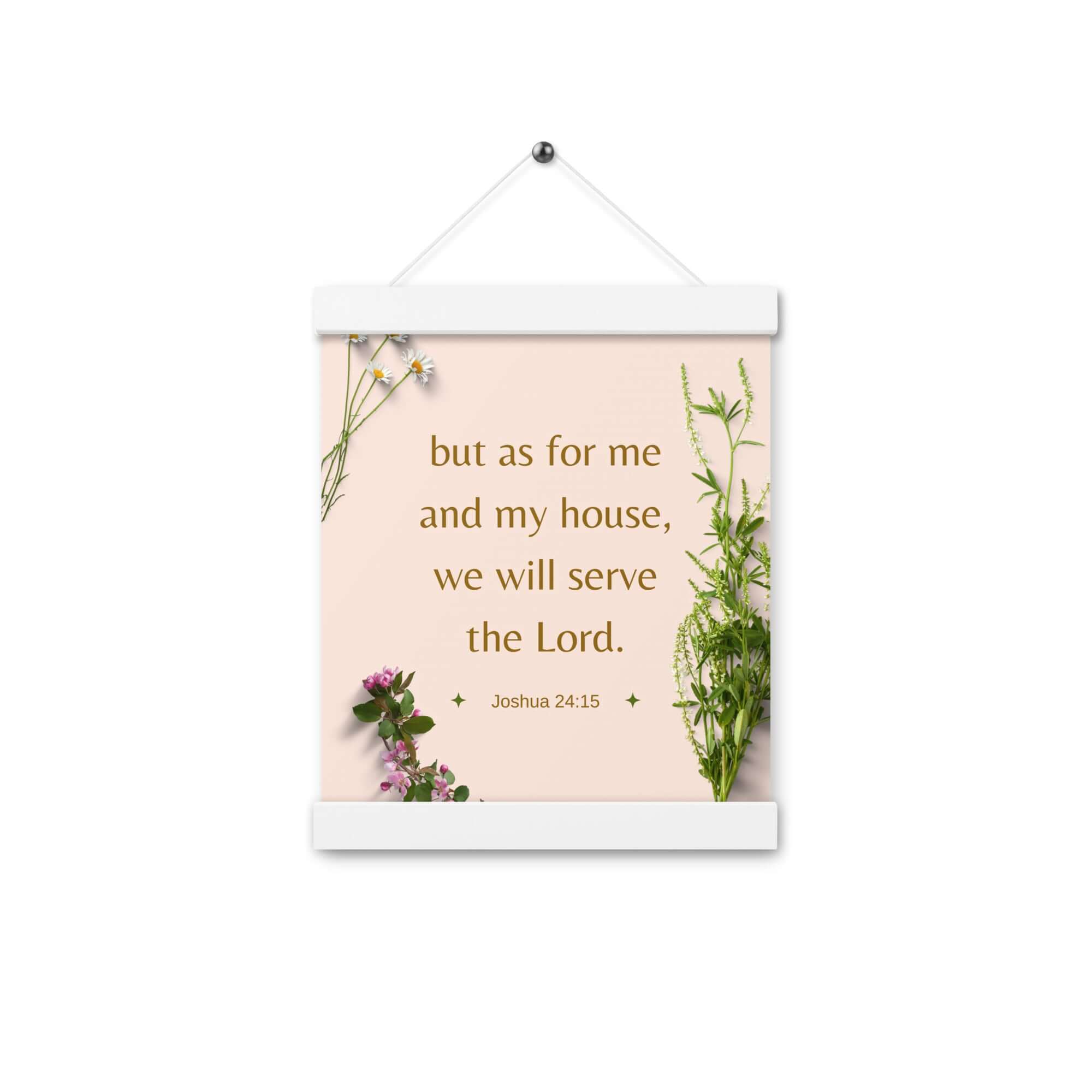 Joshua 24:15 Bible Verse, your fathers Enhanced Matte Paper Poster With Hanger Wall Art